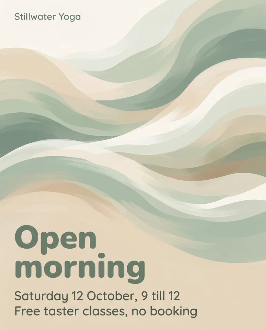 Yoga Open Morning — an Instagram post for Stillwater Yoga