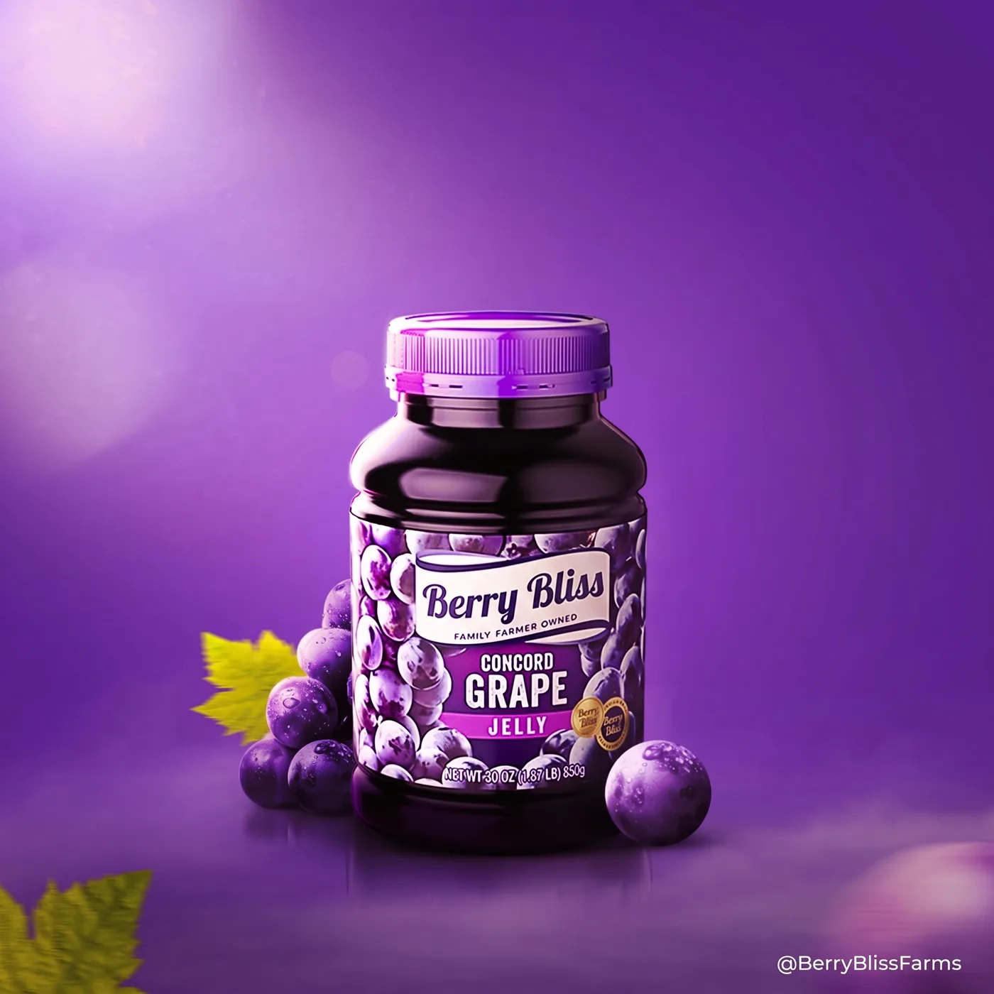 Concord Grape Jelly — an Instagram post for Berry Bliss