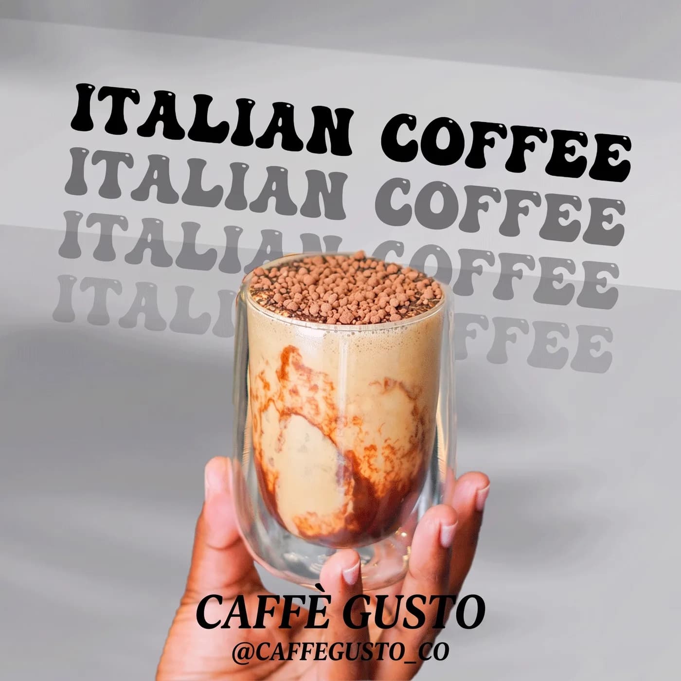 Italian Coffee Drink — an Instagram post for CAFFÈ GUSTO