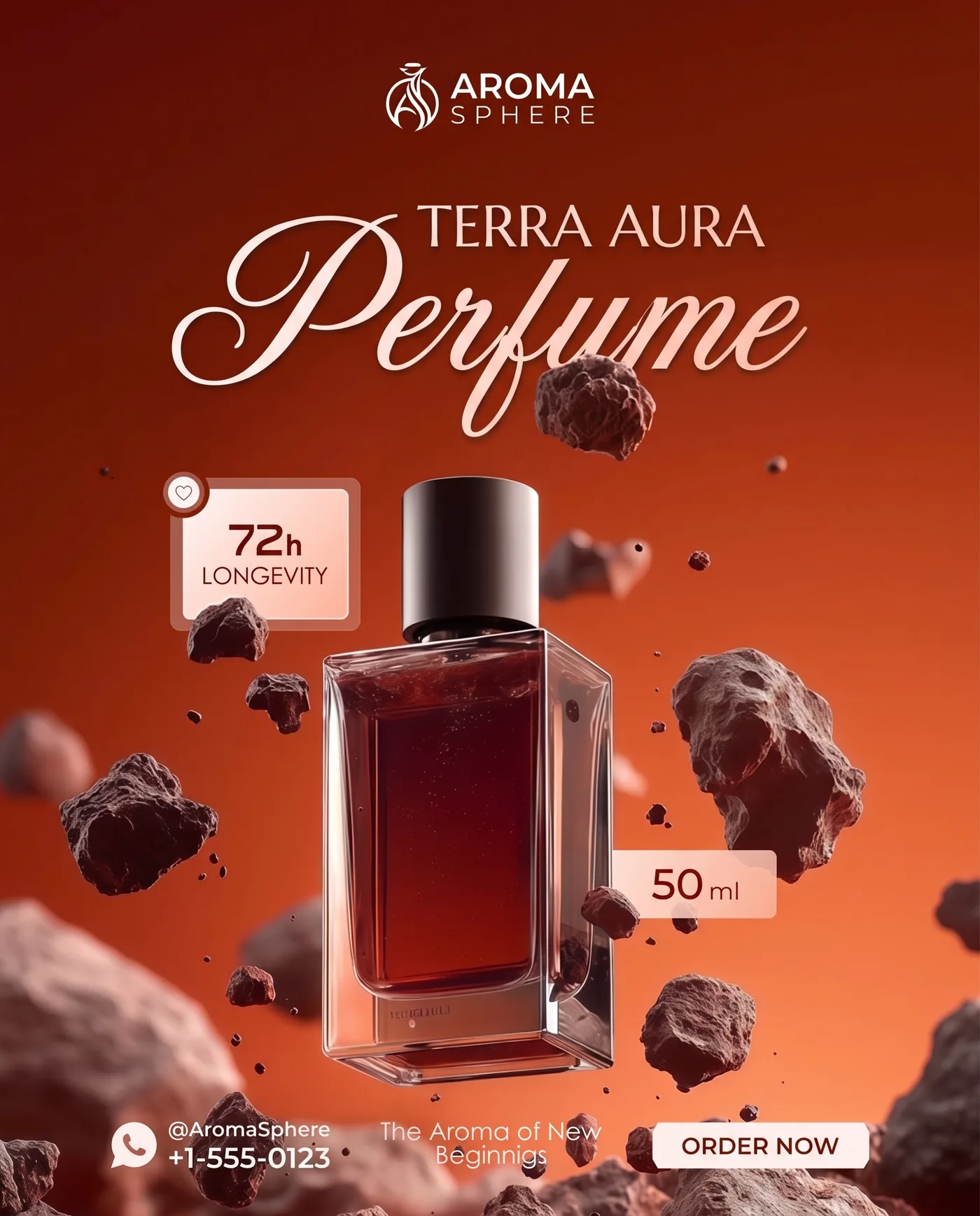 Terra Aura Perfume — an Instagram post for AROMA SPHERE