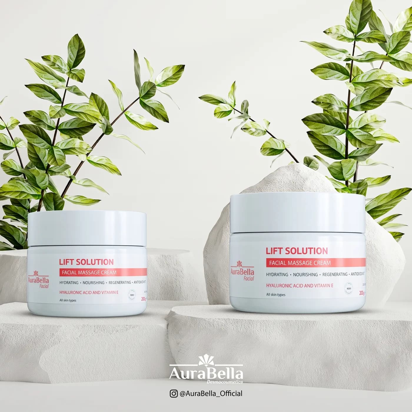 Lift Solution Cream — an Instagram post for AuraBella