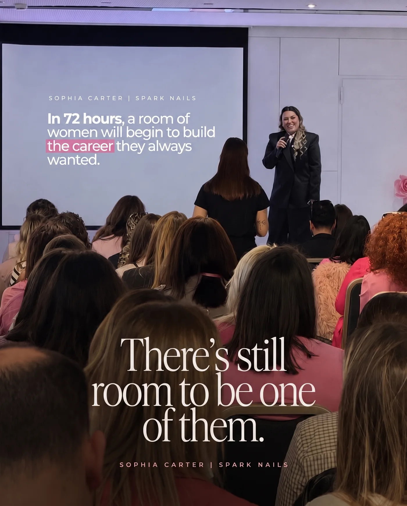Career Building Event, an AI-generated Instagram post for Spark Nails