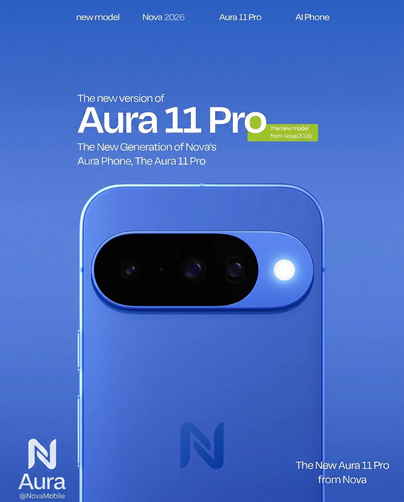 Aura 11 Pro Phone, an AI-generated Instagram post for Nova