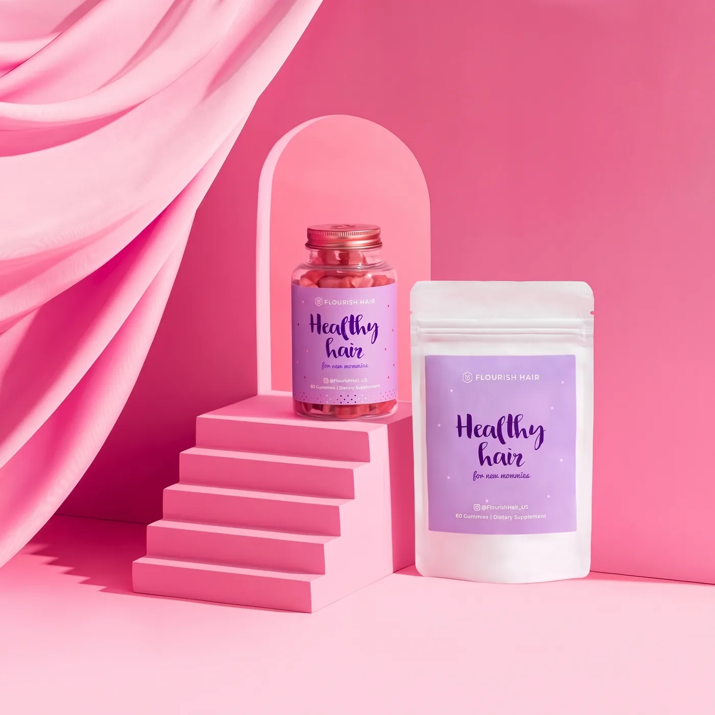 Healthy Hair Gummies — an Instagram post for FLOURISH HAIR