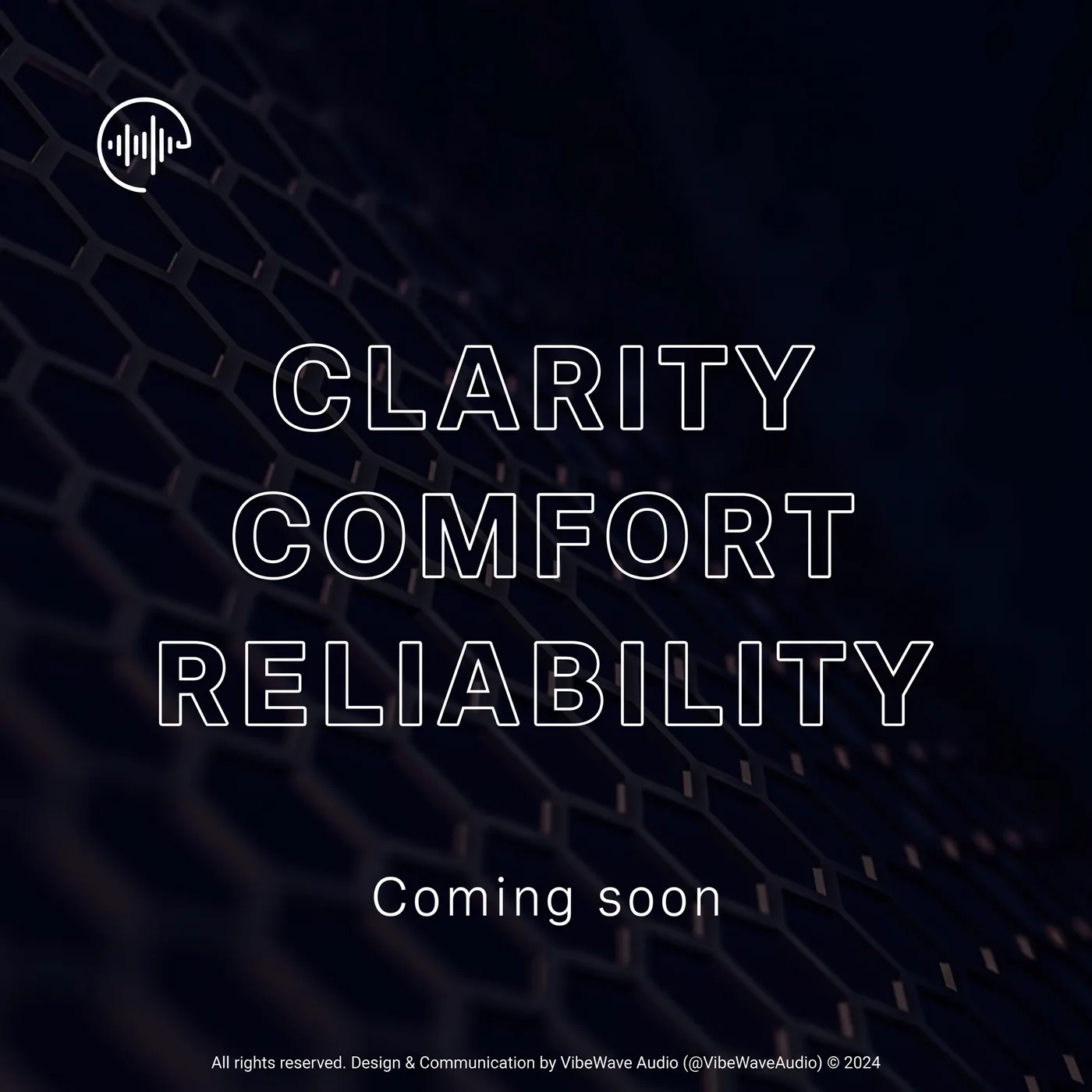 Clarity Comfort Reliability — an Instagram post for VibeWave Audio