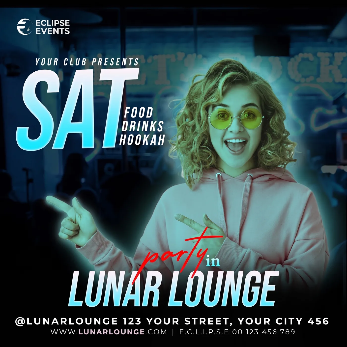 Saturday Party Lunar Lounge — an Instagram post for ECLIPSE EVENTS