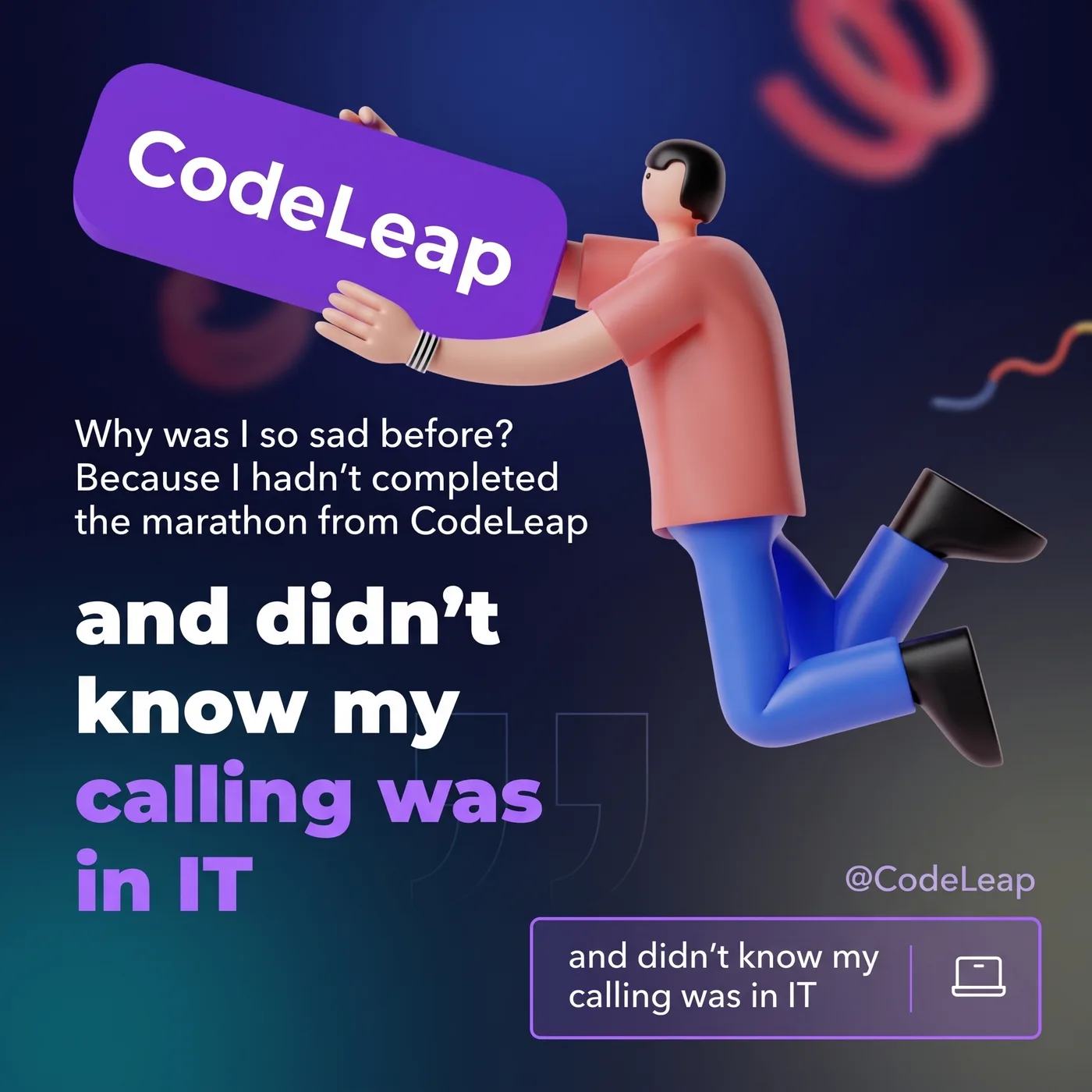 IT Calling — an Instagram post for CodeLeap