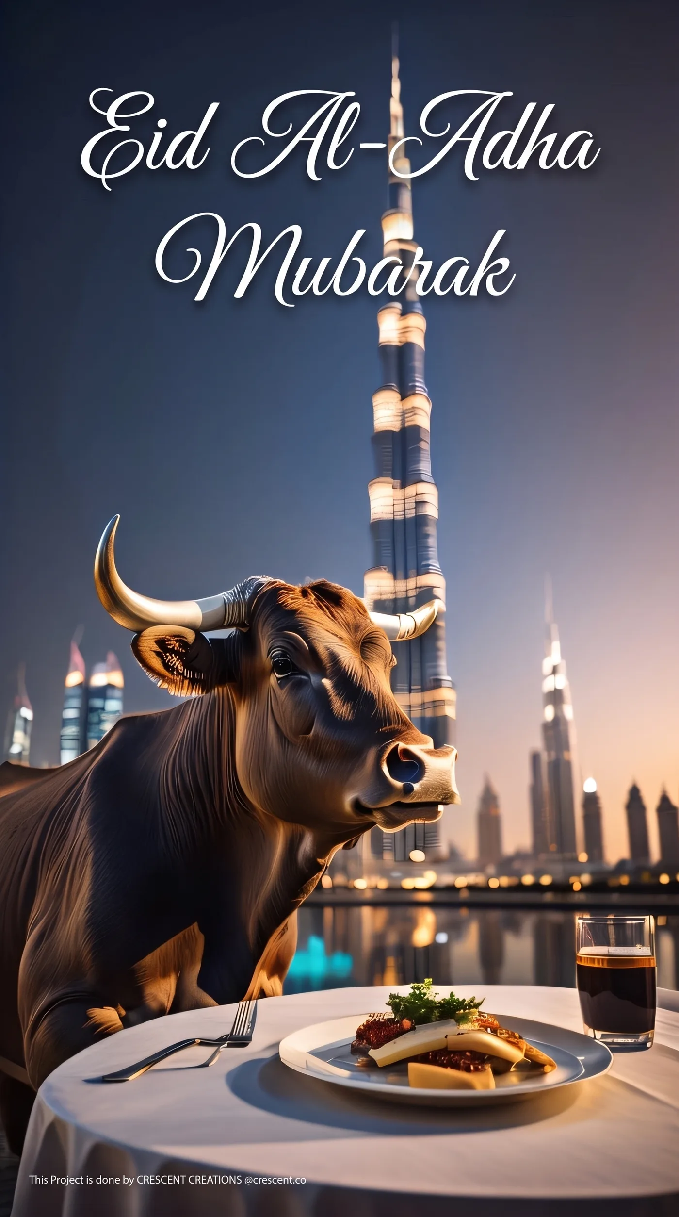 Eid Al-Adha Mubarak — an Instagram post for CRESCENT CREATIONS
