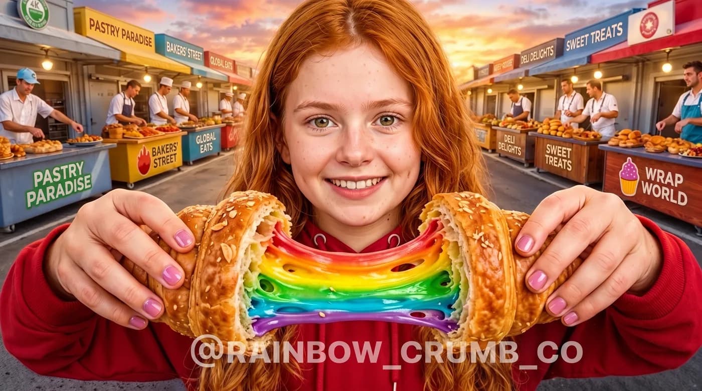 Rainbow Croissant Treat — an Instagram post for @RAINBOW_CRUMB_CO
