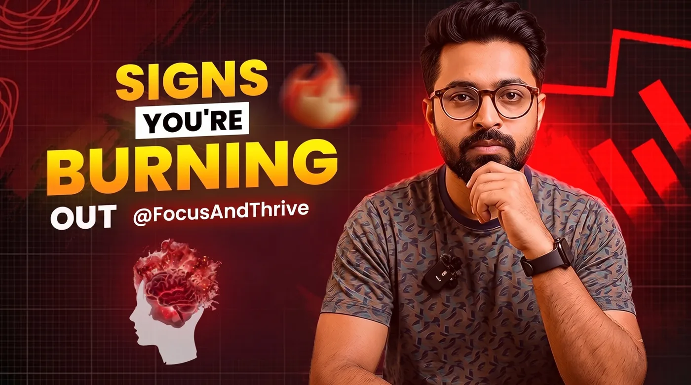 Signs You're Burning Out — an Instagram post for @FocusAndThrive