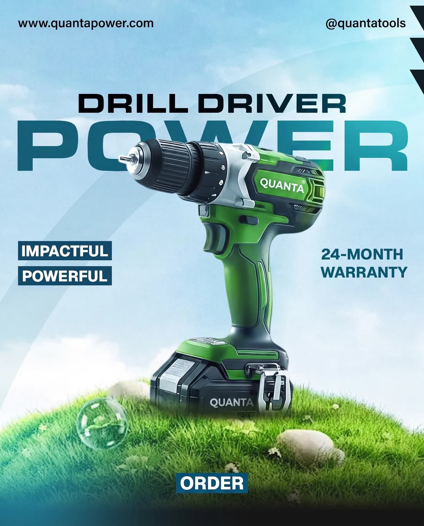 Drill Driver Power — an Instagram post for QUANTA
