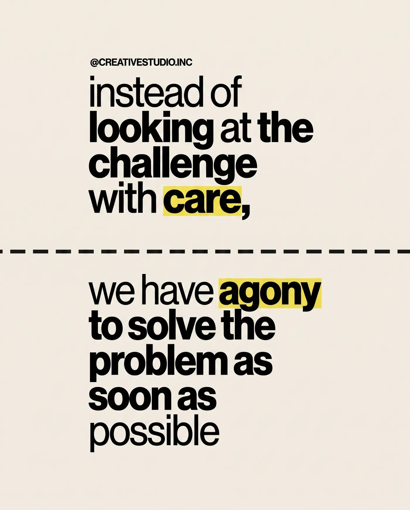 Challenge With Care — an Instagram post for CREATIVESTUDIO.INC
