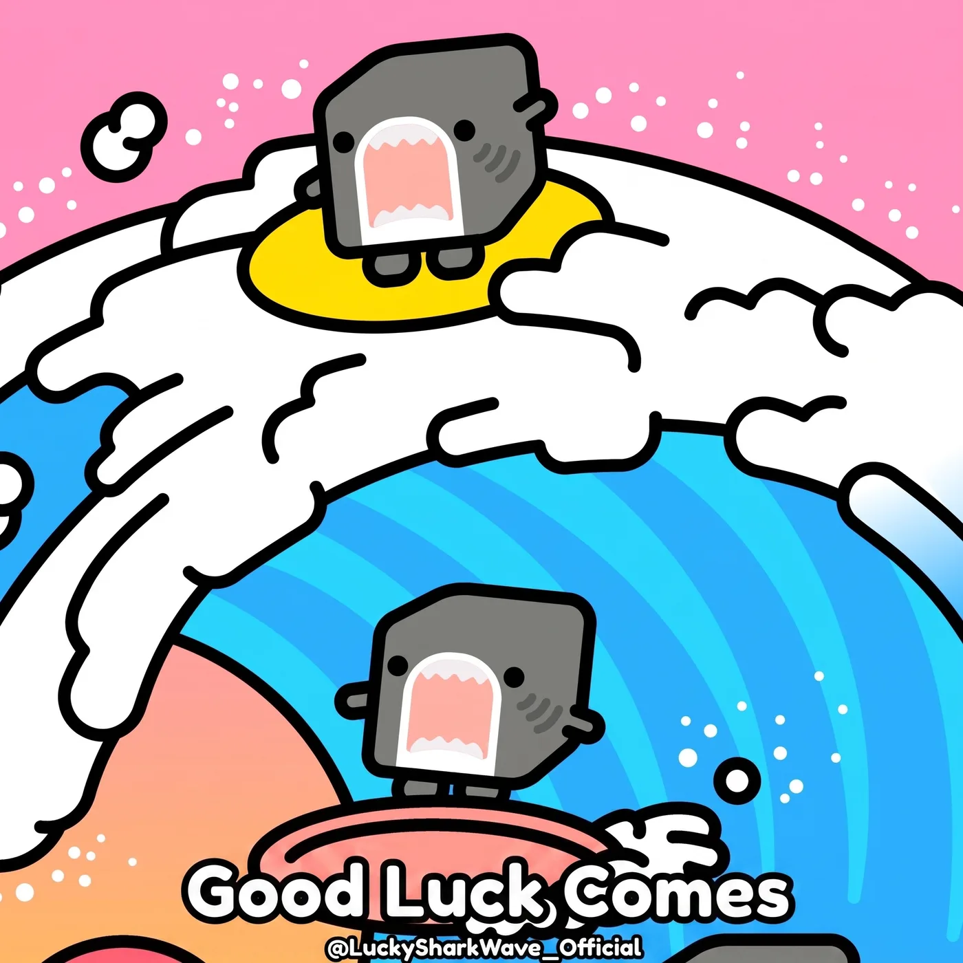 Good Luck Comes — an Instagram post for LuckySharkWave_Official
