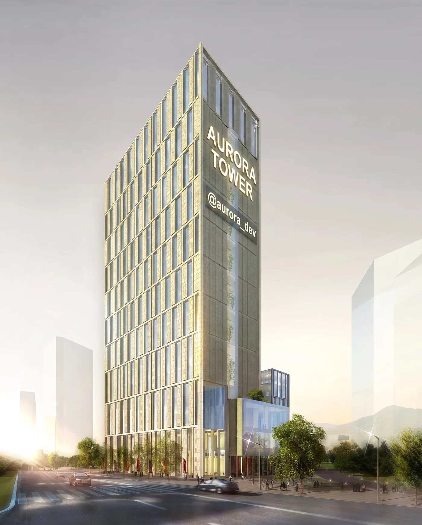 Aurora Tower Building — an Instagram post for Aurora Tower