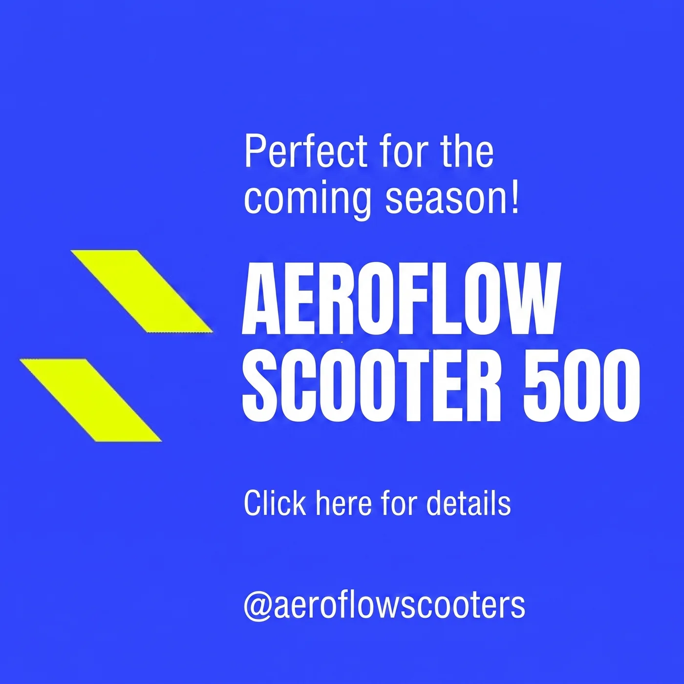 Aeroflow Scooter 500 — an Instagram post for Aeroflow Scooters