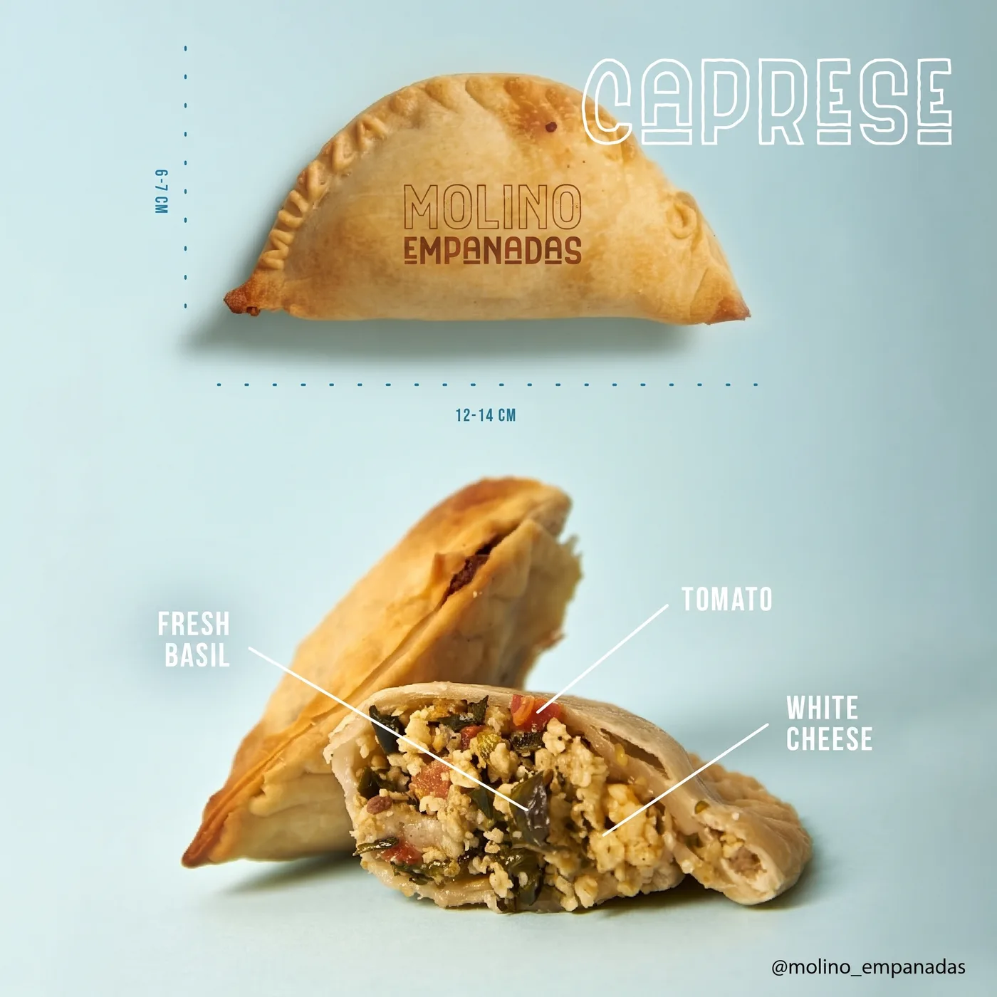 Caprese Empanadas — an Instagram post for MOLINO EMPANADAS