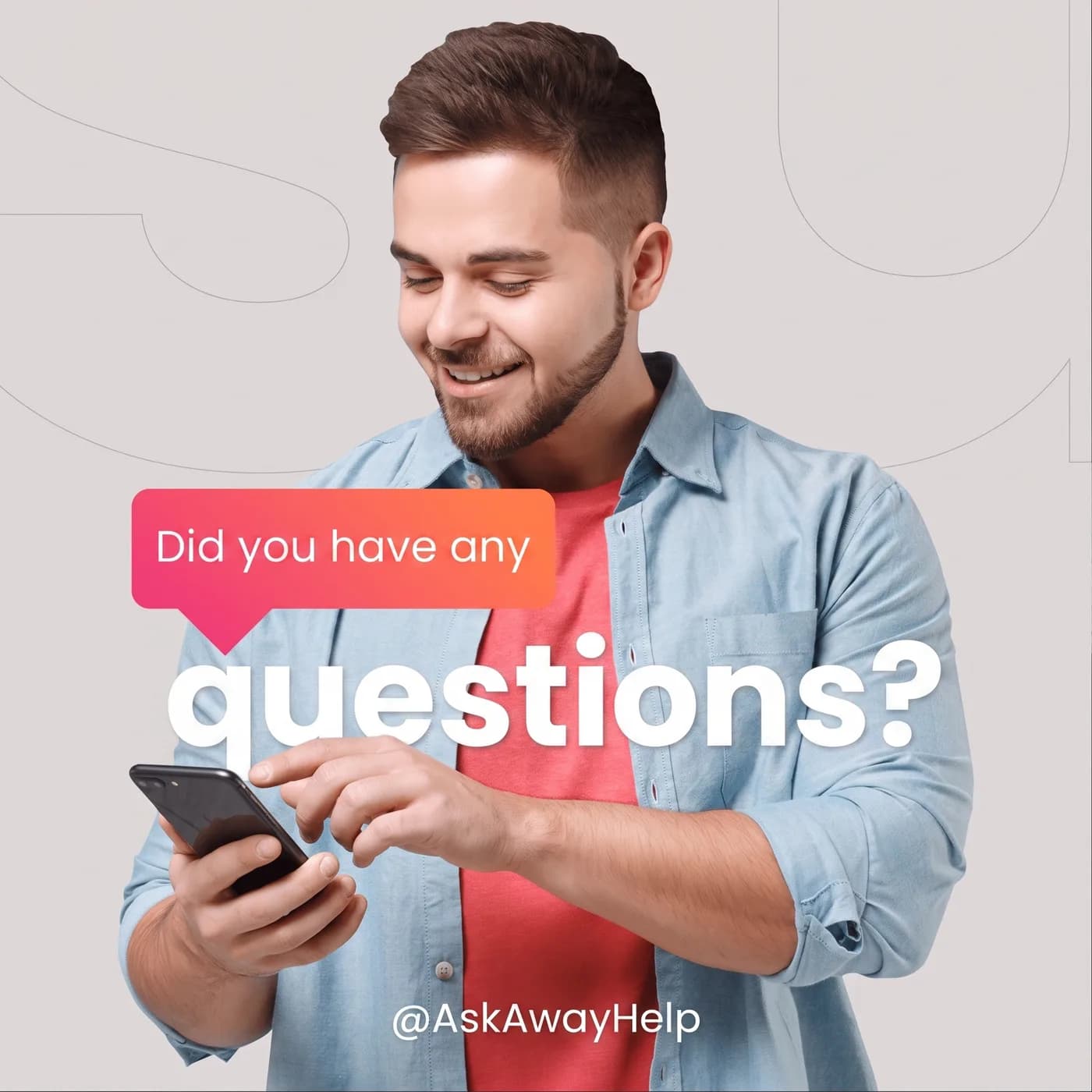 Customer Support Post — an Instagram post for AskAwayHelp