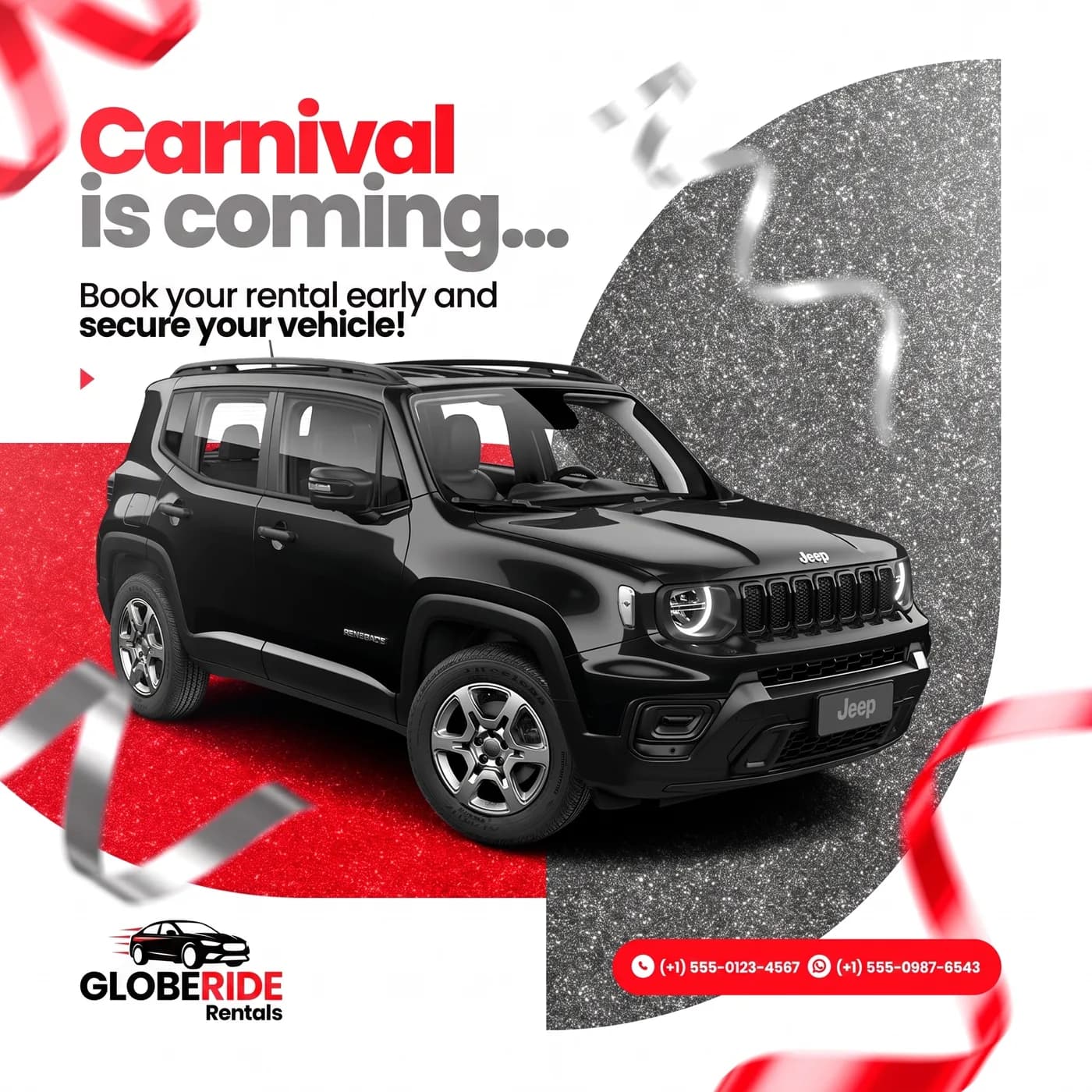 Carnival Rental Booking — an Instagram post for GLOBERIDE Rentals
