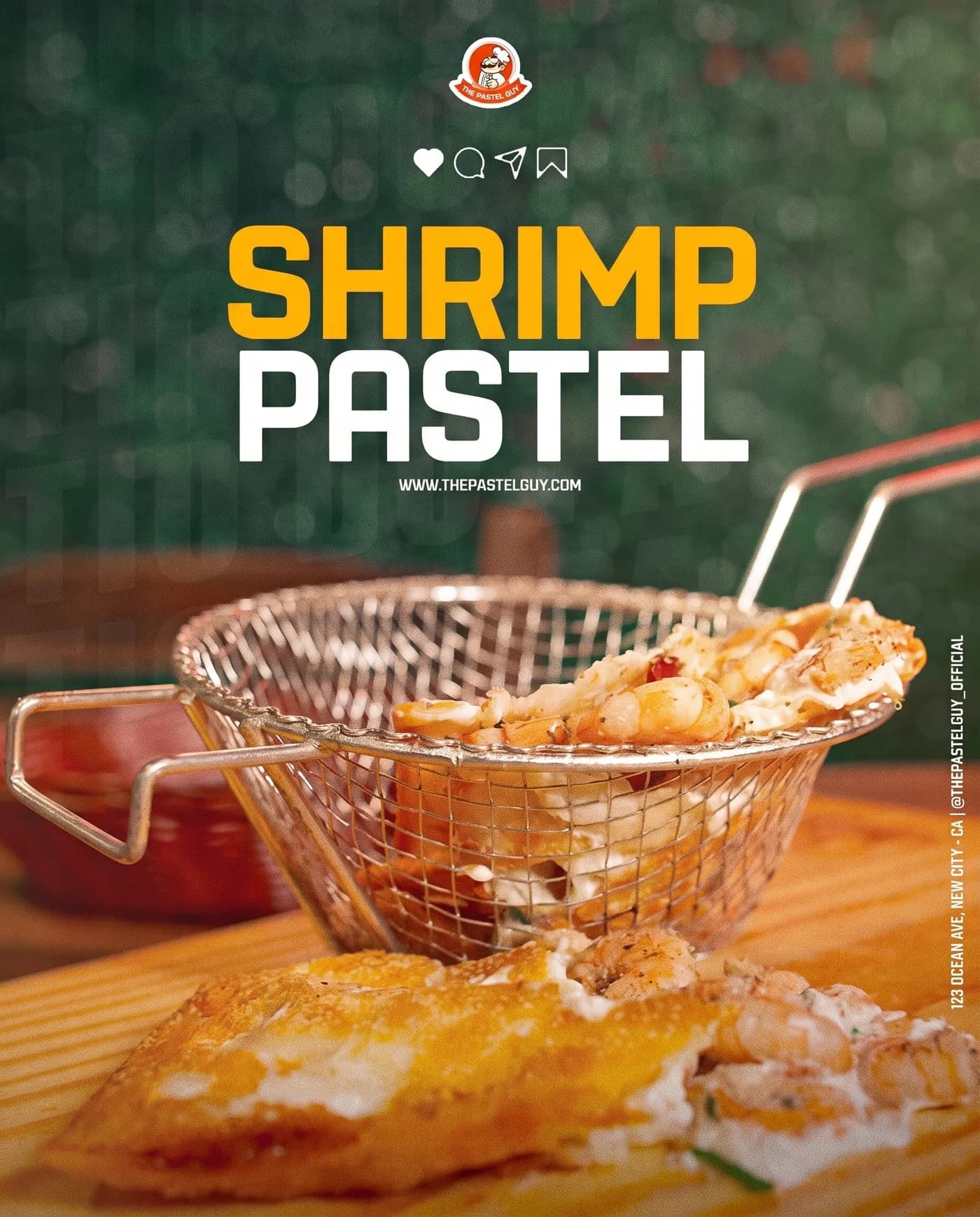 Shrimp Pastel Dish — an Instagram post for The Pastel Guy
