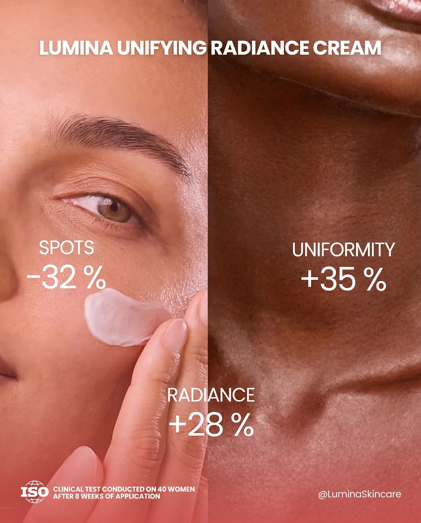 Unifying Radiance Cream — an Instagram post for LUMINA