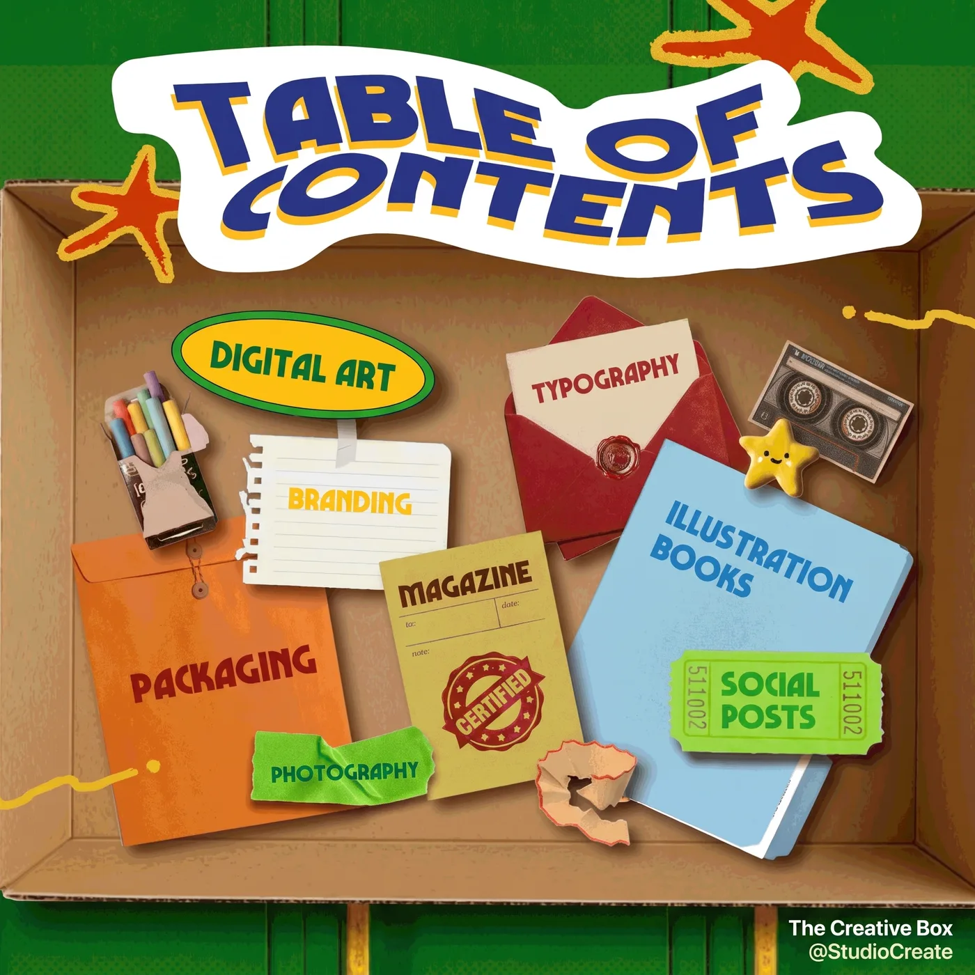 Table Of Contents — an Instagram post for The Creative Box