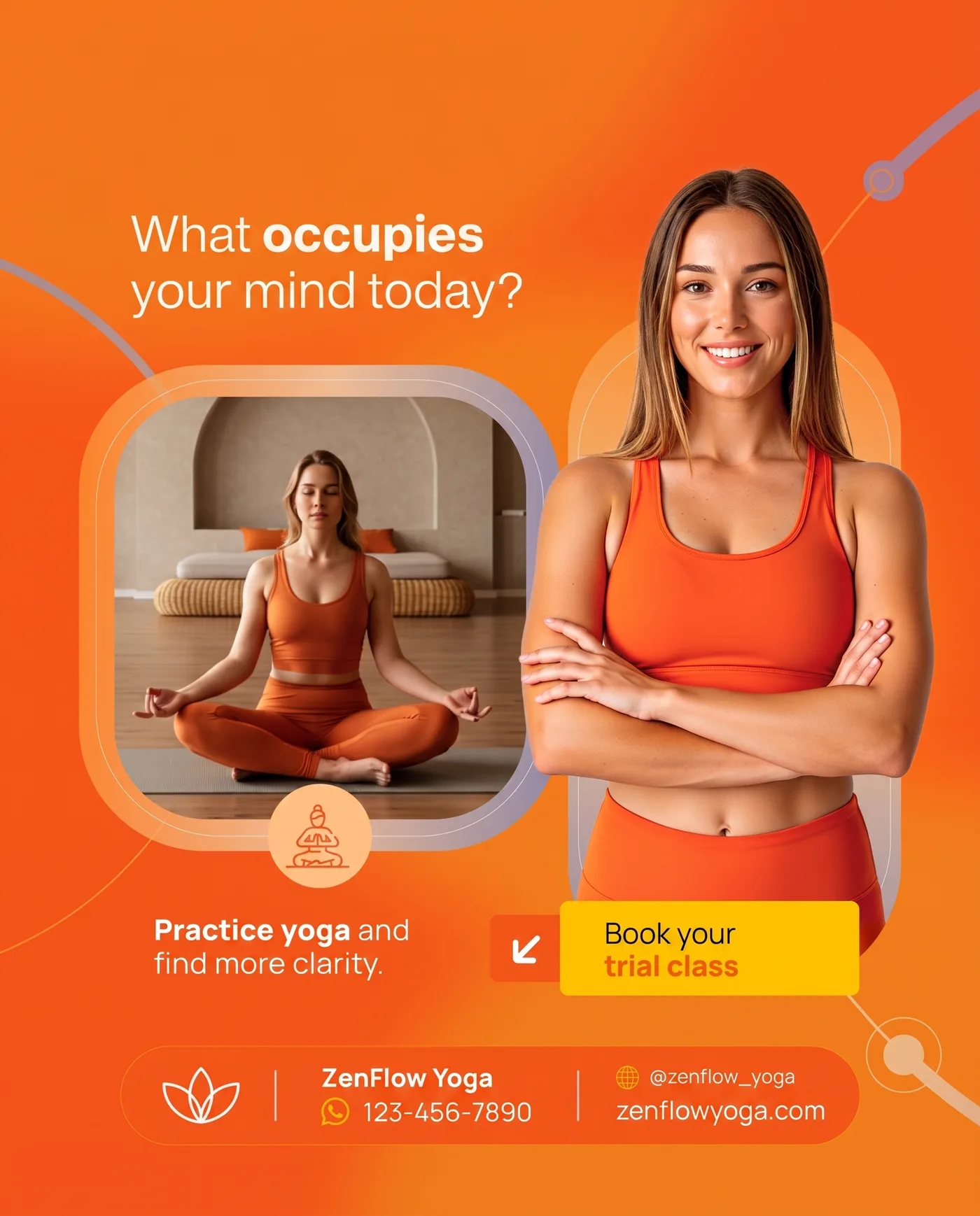 Yoga Mind Clarity — an Instagram post for ZenFlow Yoga