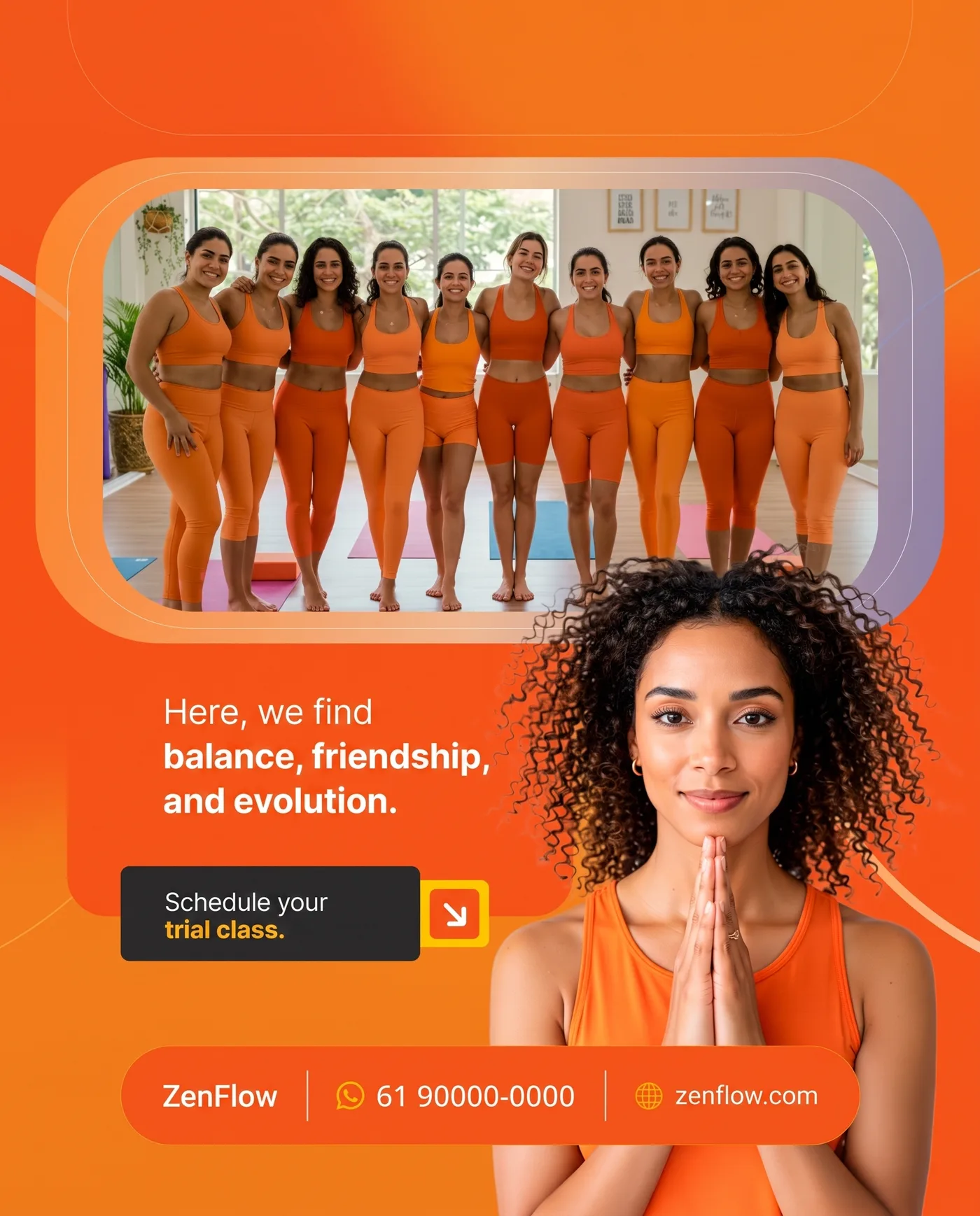 ZenFlow Yoga Studio — an Instagram post for ZenFlow