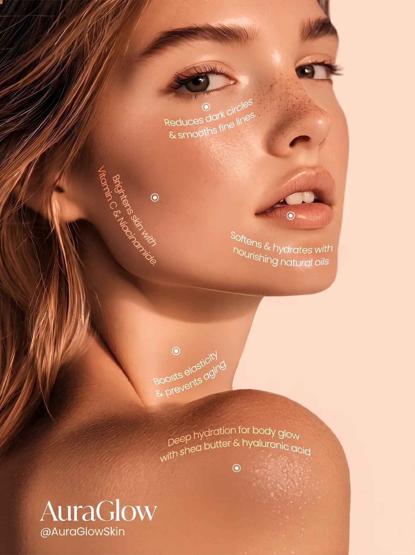AuraGlow Skincare Benefits — an Instagram post for AuraGlow