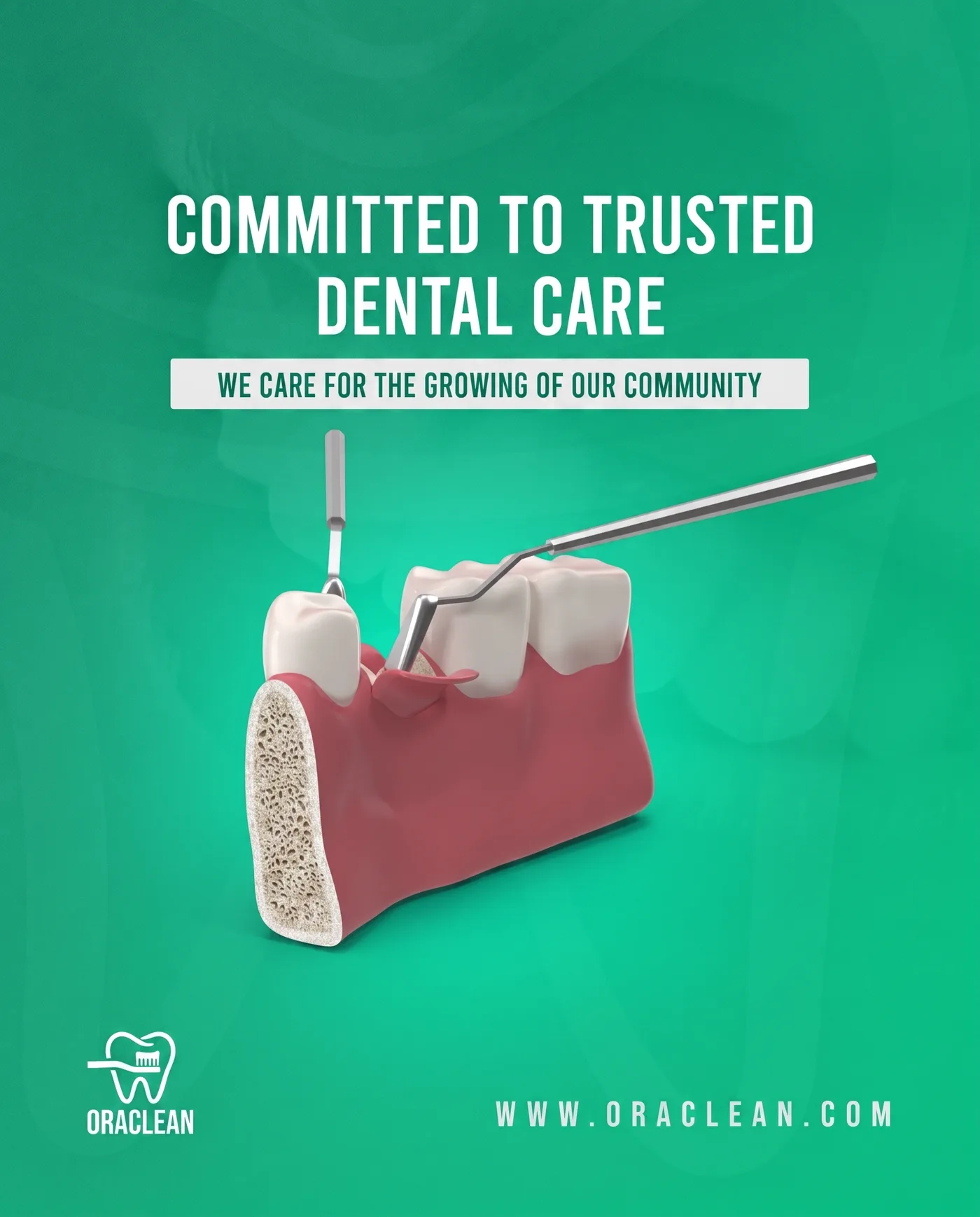 Trusted Dental Care — an Instagram post for ORACLEAN