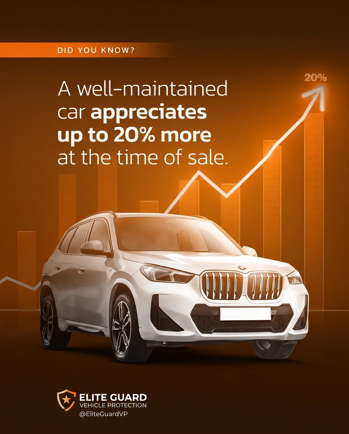 Car Value Appreciation — an Instagram post for ELITE GUARD VEHICLE PROTECTION