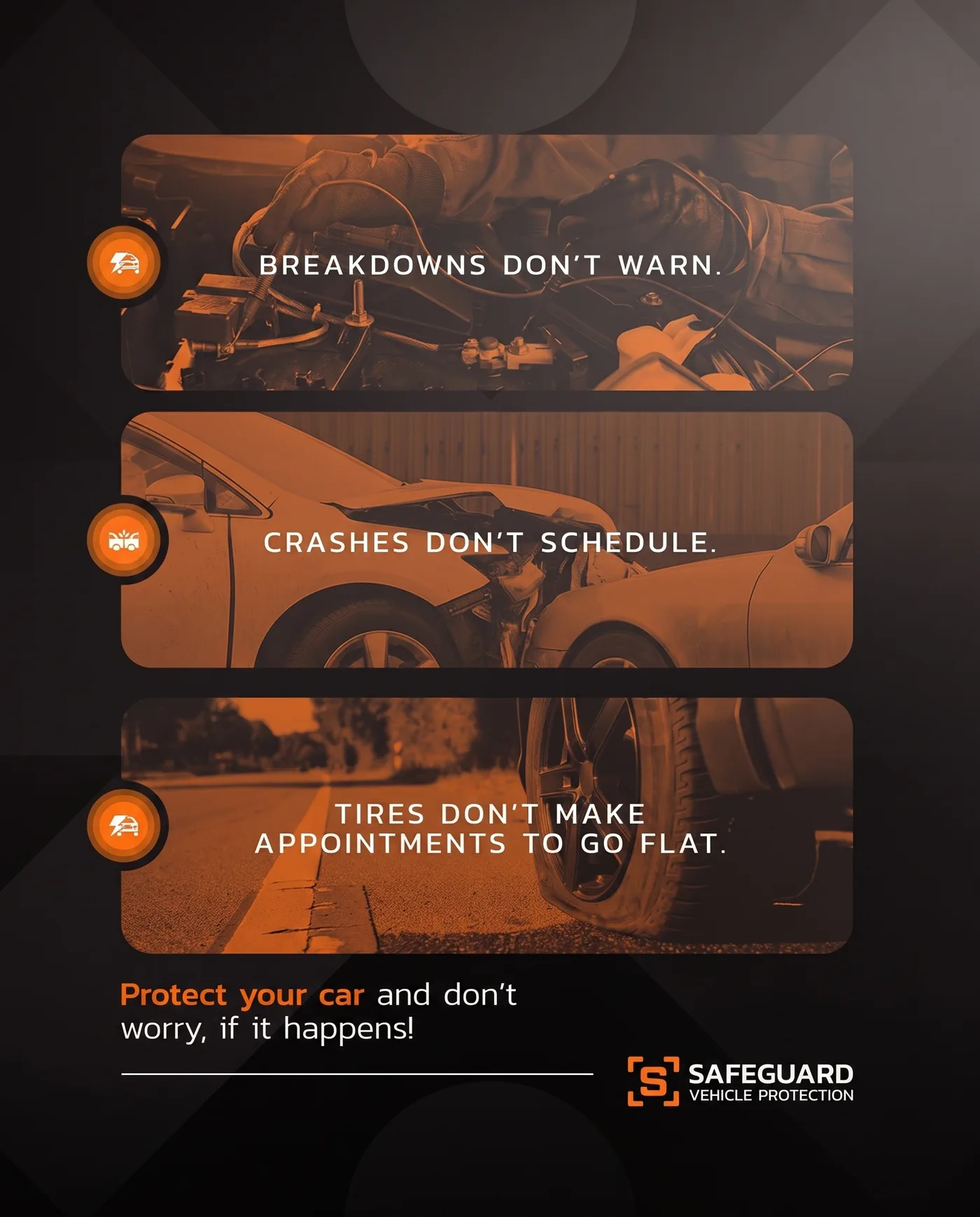 Vehicle Protection Reminders — an Instagram post for SAFEGUARD VEHICLE PROTECTION