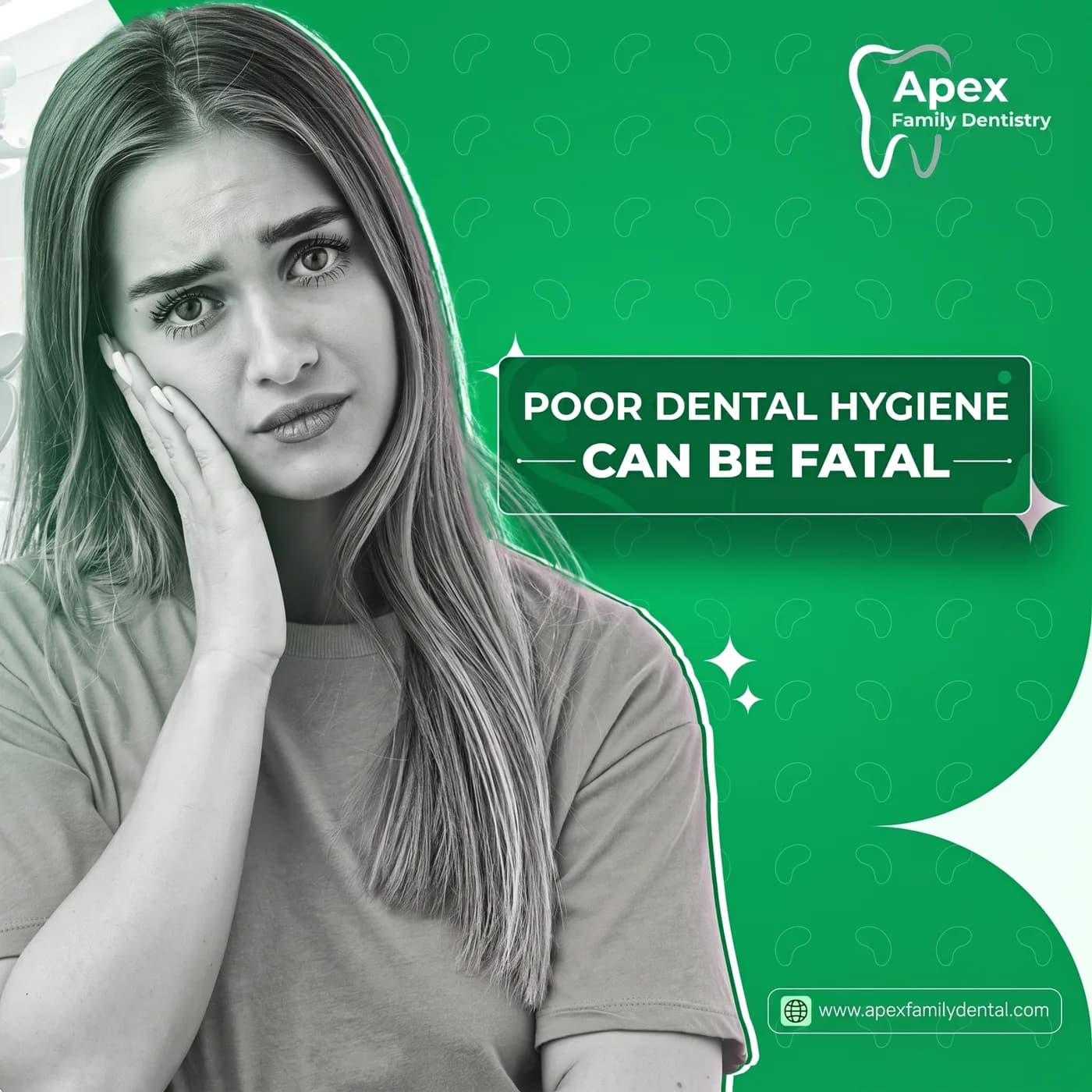 Dental Hygiene Warning — an Instagram post for Apex Family Dentistry