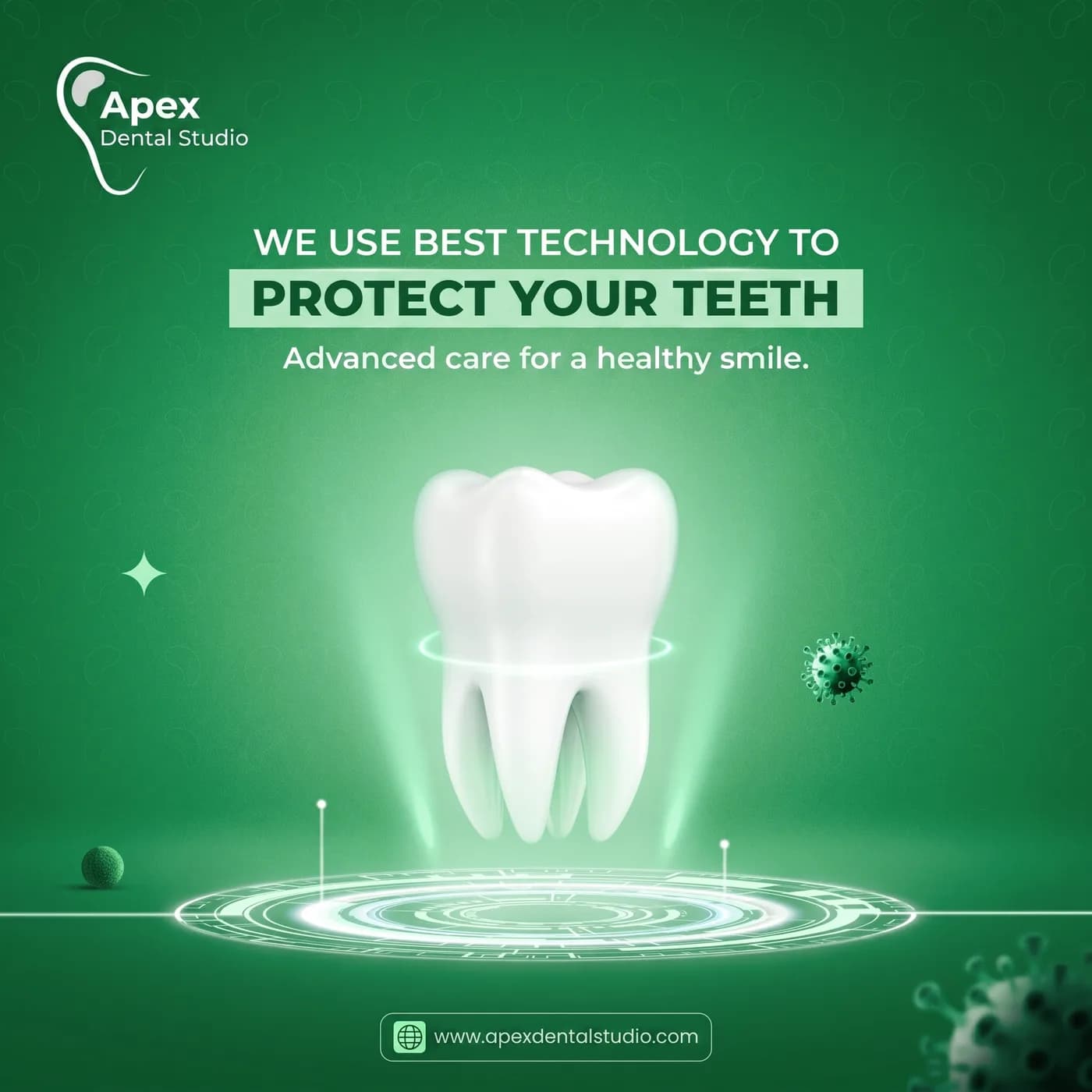 Protect Your Teeth — an Instagram post for Apex Dental Studio