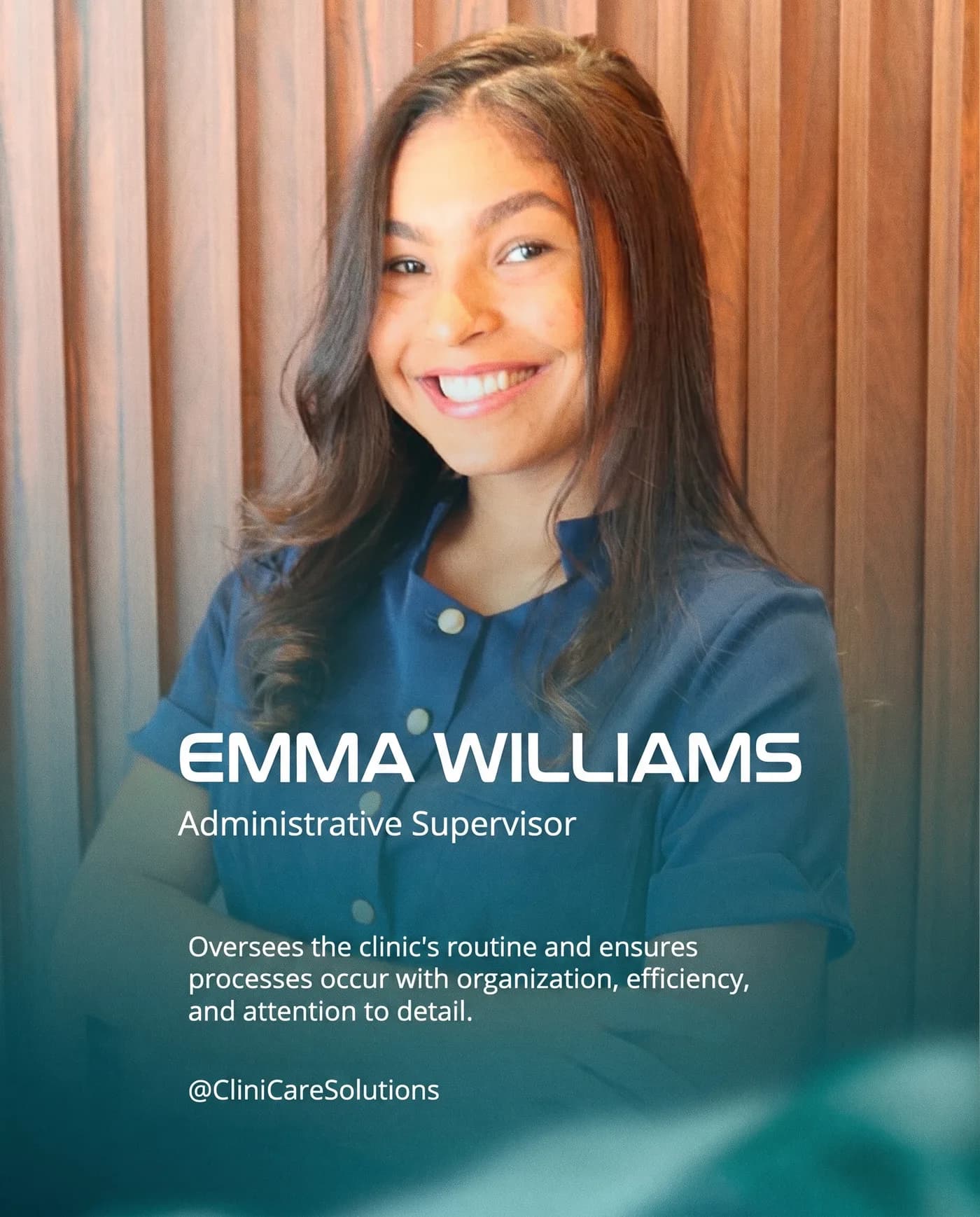 Emma Williams Profile — an Instagram post for CliniCareSolutions