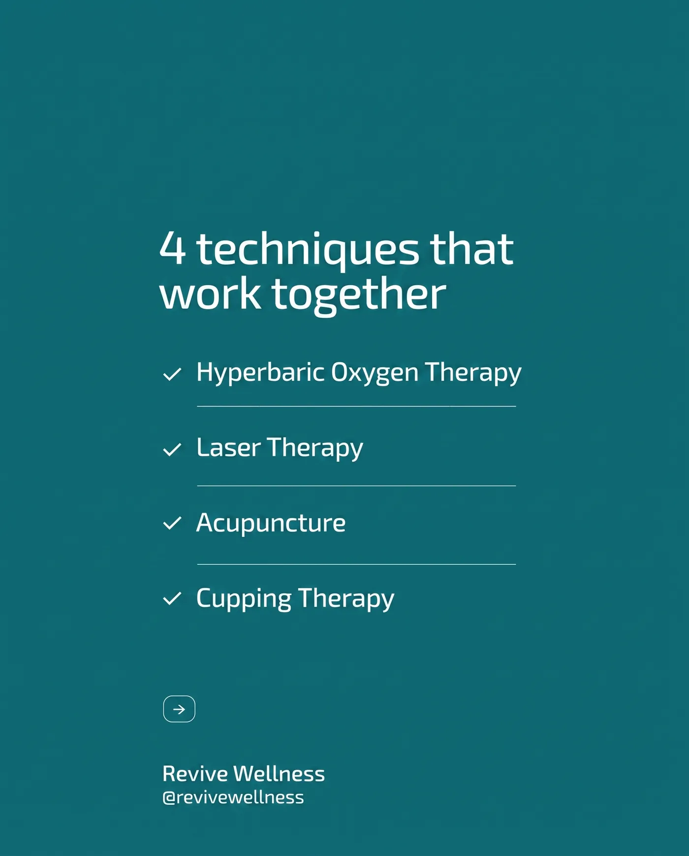 Wellness Techniques — an Instagram post for Revive Wellness