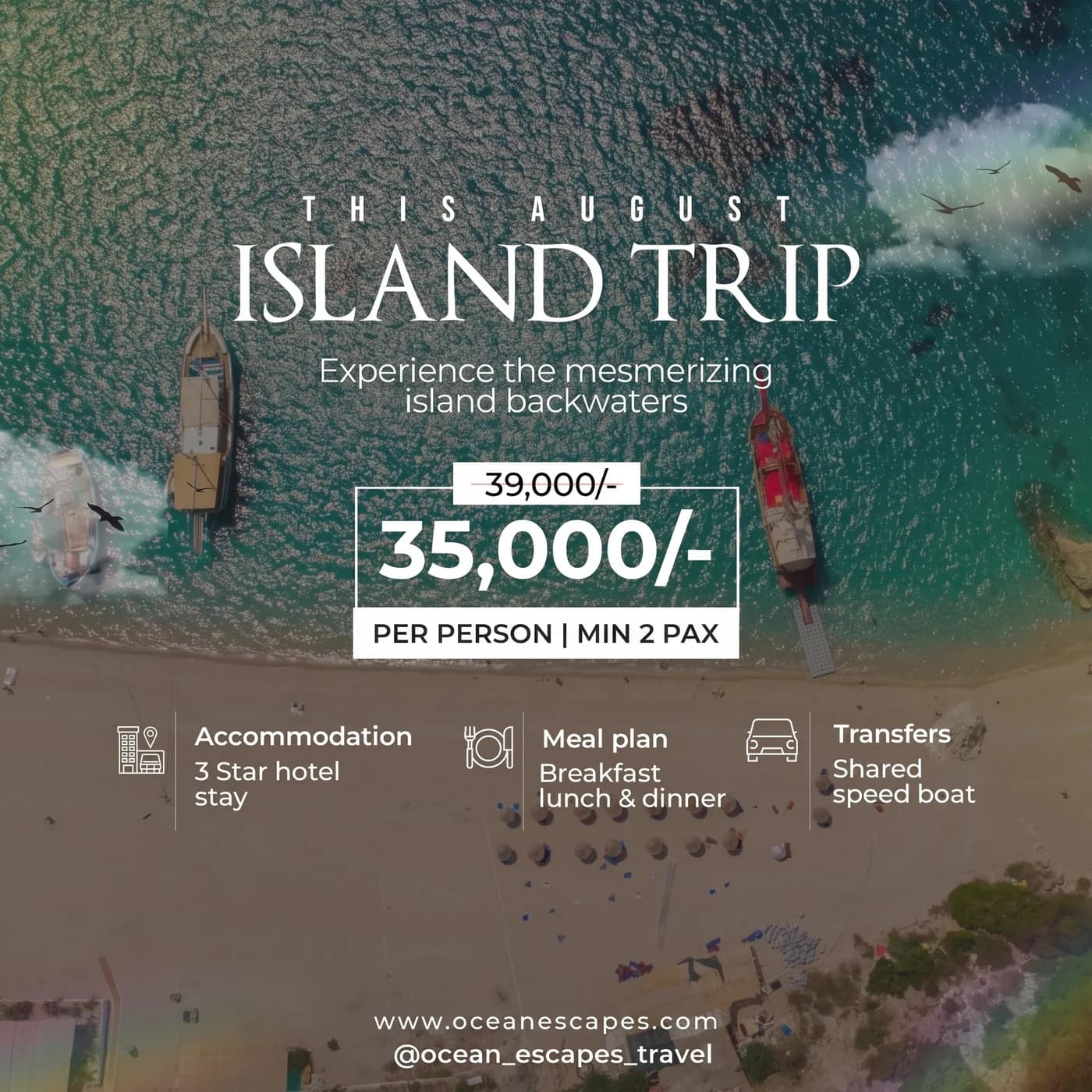 August Island Trip — an Instagram post for Ocean Escapes