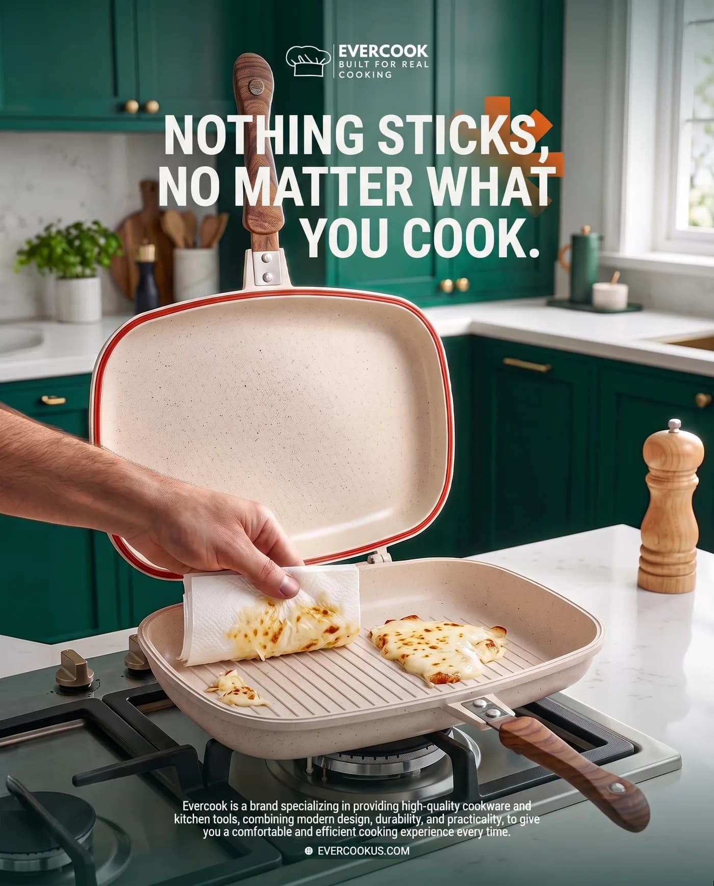 Non-Stick Pan — an Instagram post for EVERCOOK
