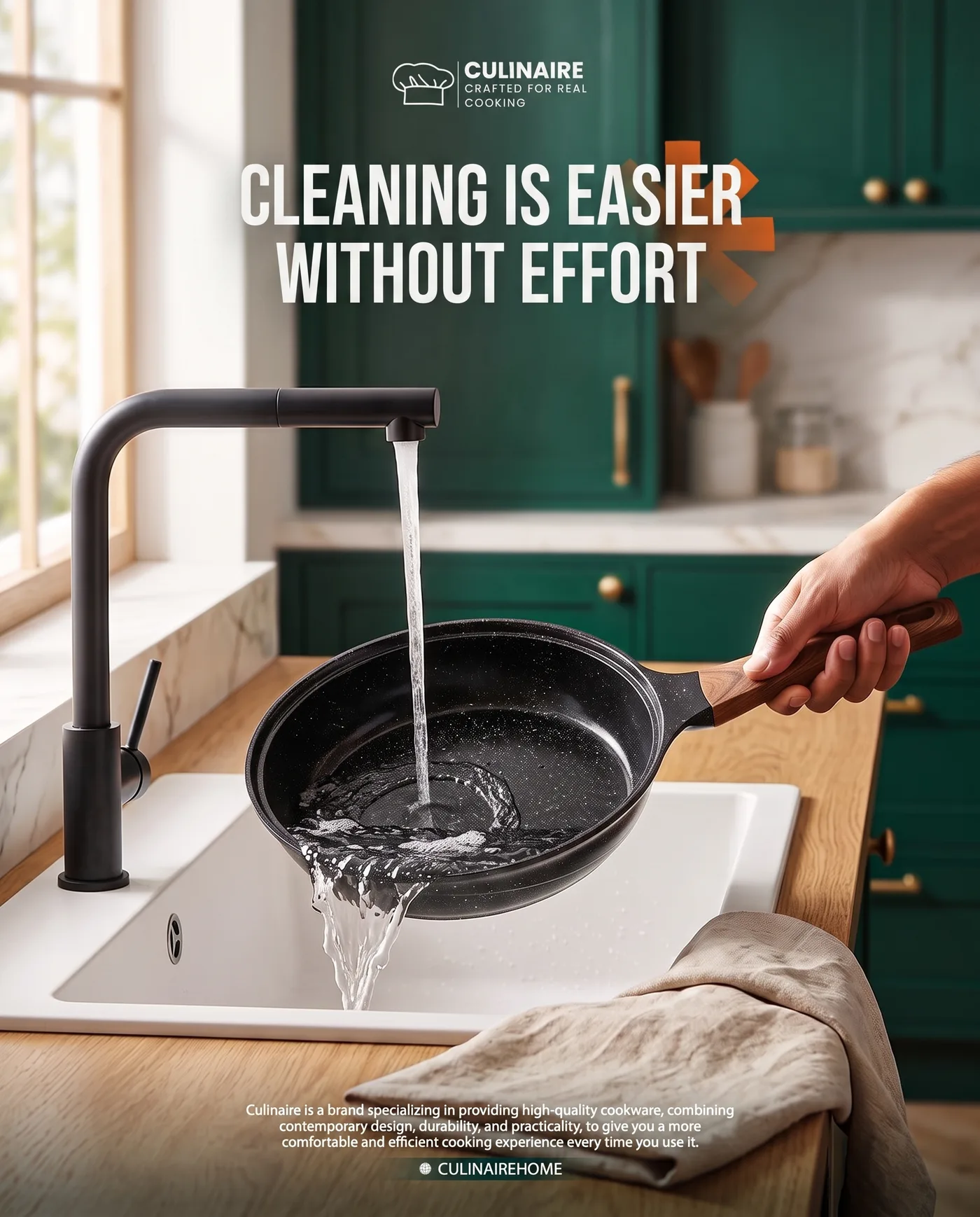 Cleaning Without Effort — an Instagram post for CULINAIRE