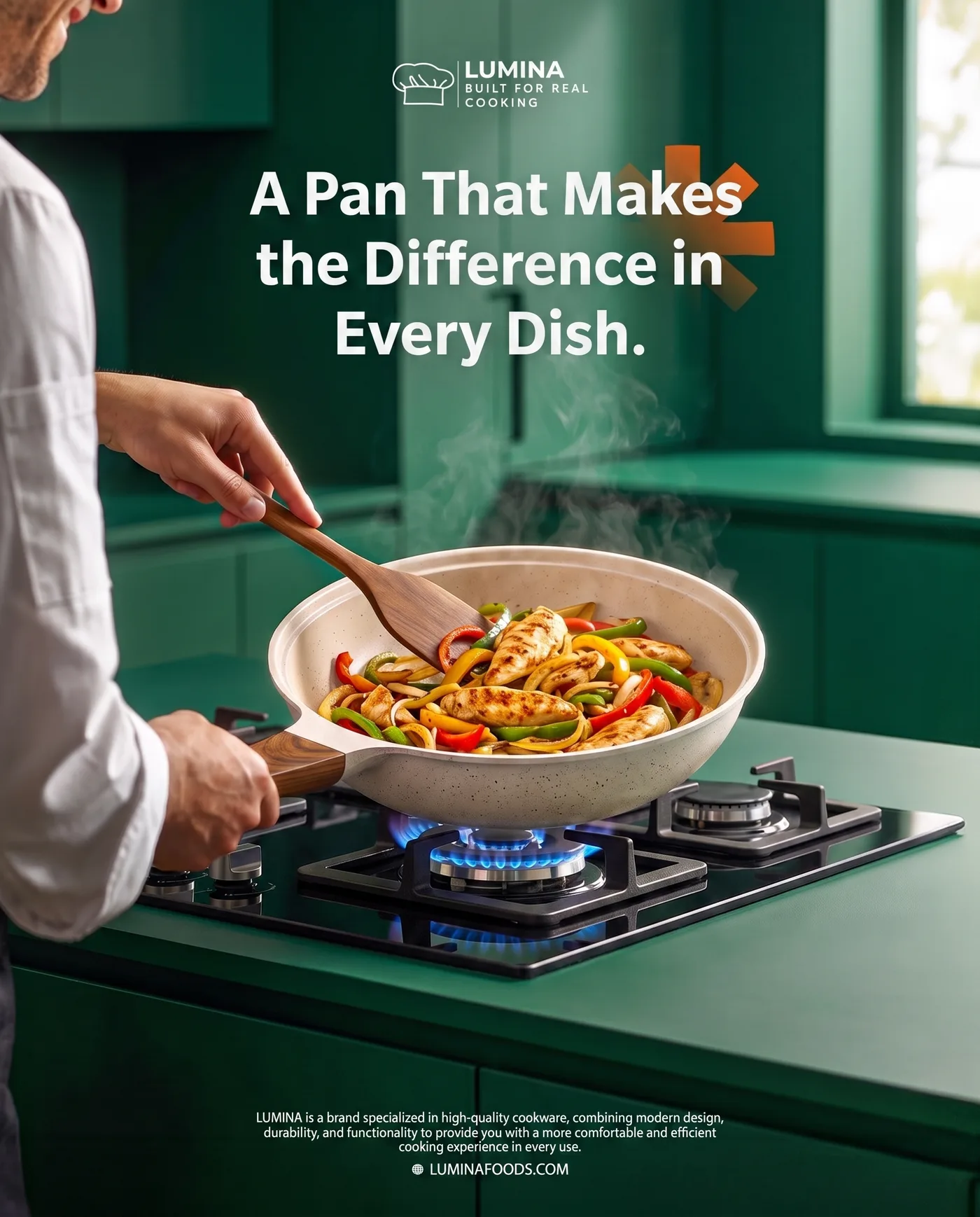 Cooking Pan Difference — an Instagram post for LUMINA