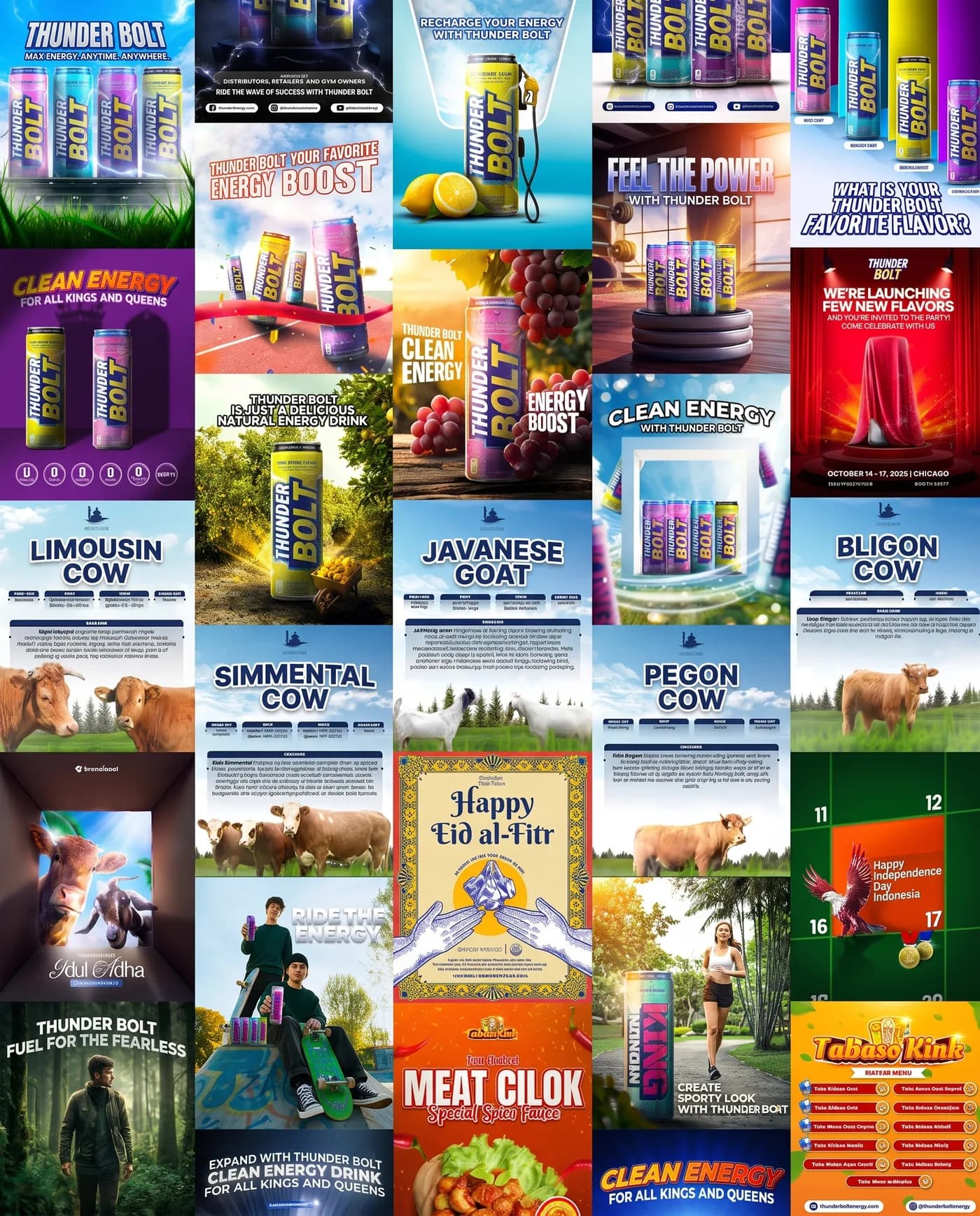Thunder Bolt Energy — an Instagram post for THUNDER BOLT