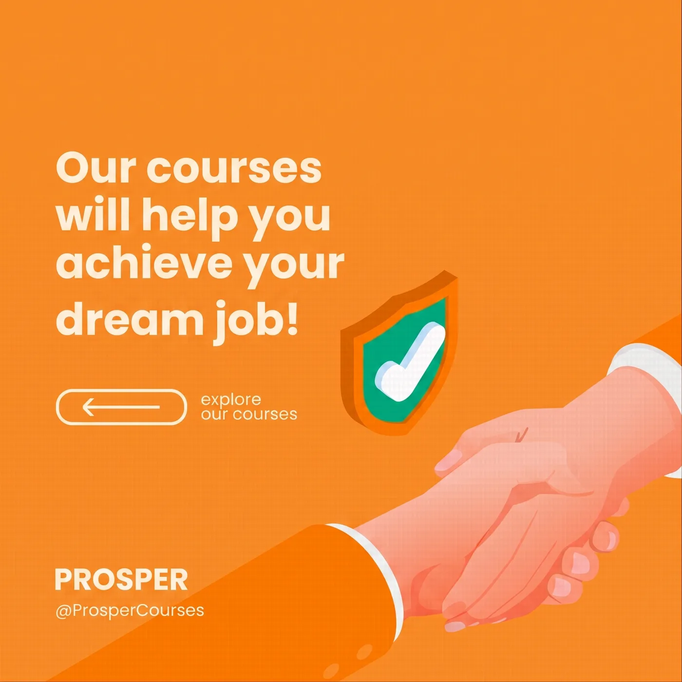Achieve Your Dream Job — an Instagram post for PROSPER