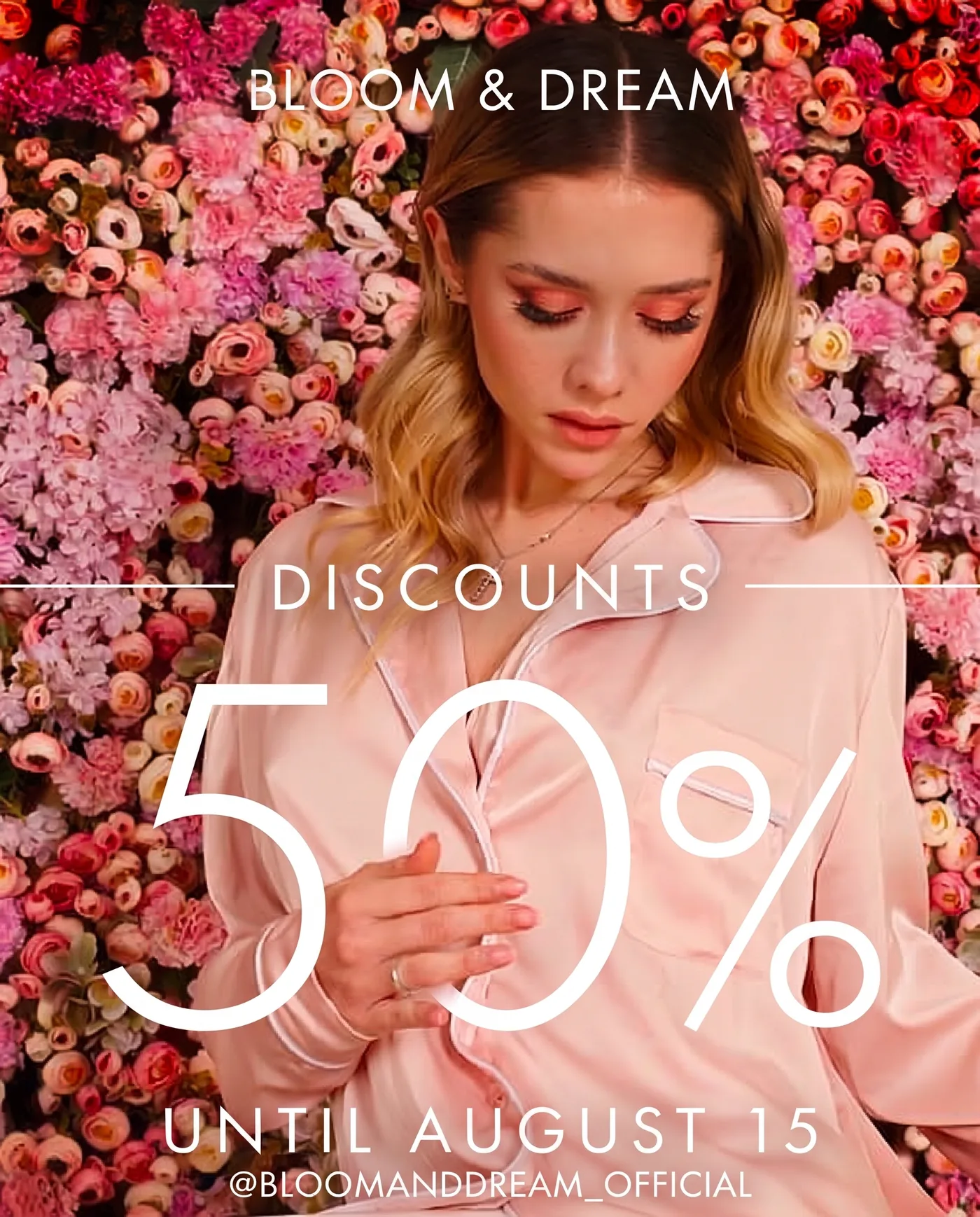 Bloom & Dream Discounts — an Instagram post for BLOOM & DREAM
