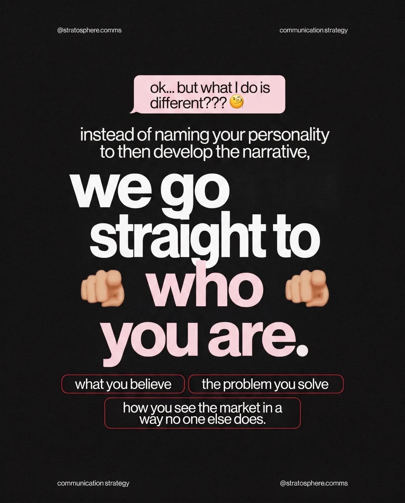 Who You Are — an Instagram post for @stratosphere.comms