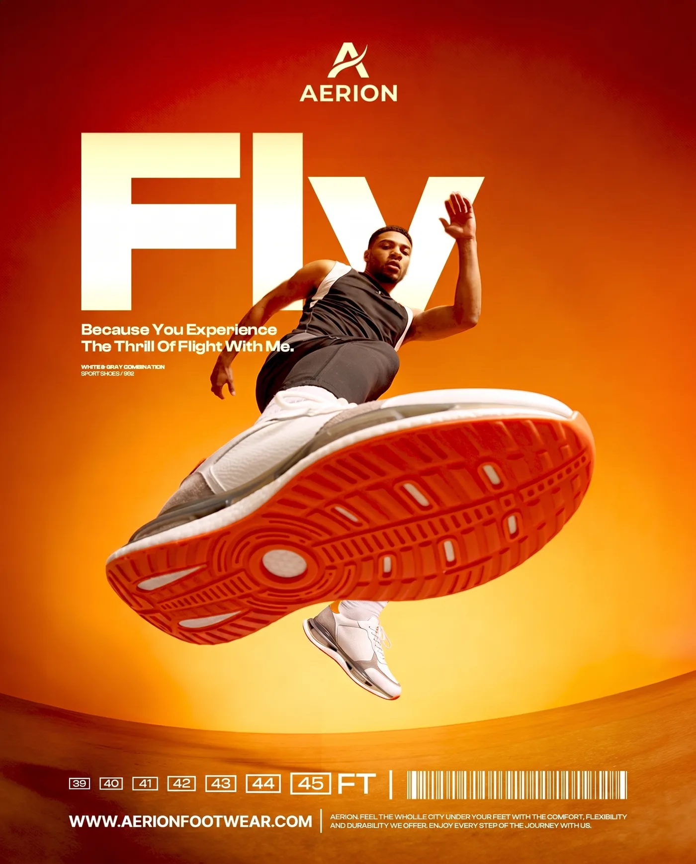 Fly Sport Shoes — an Instagram post for AERION