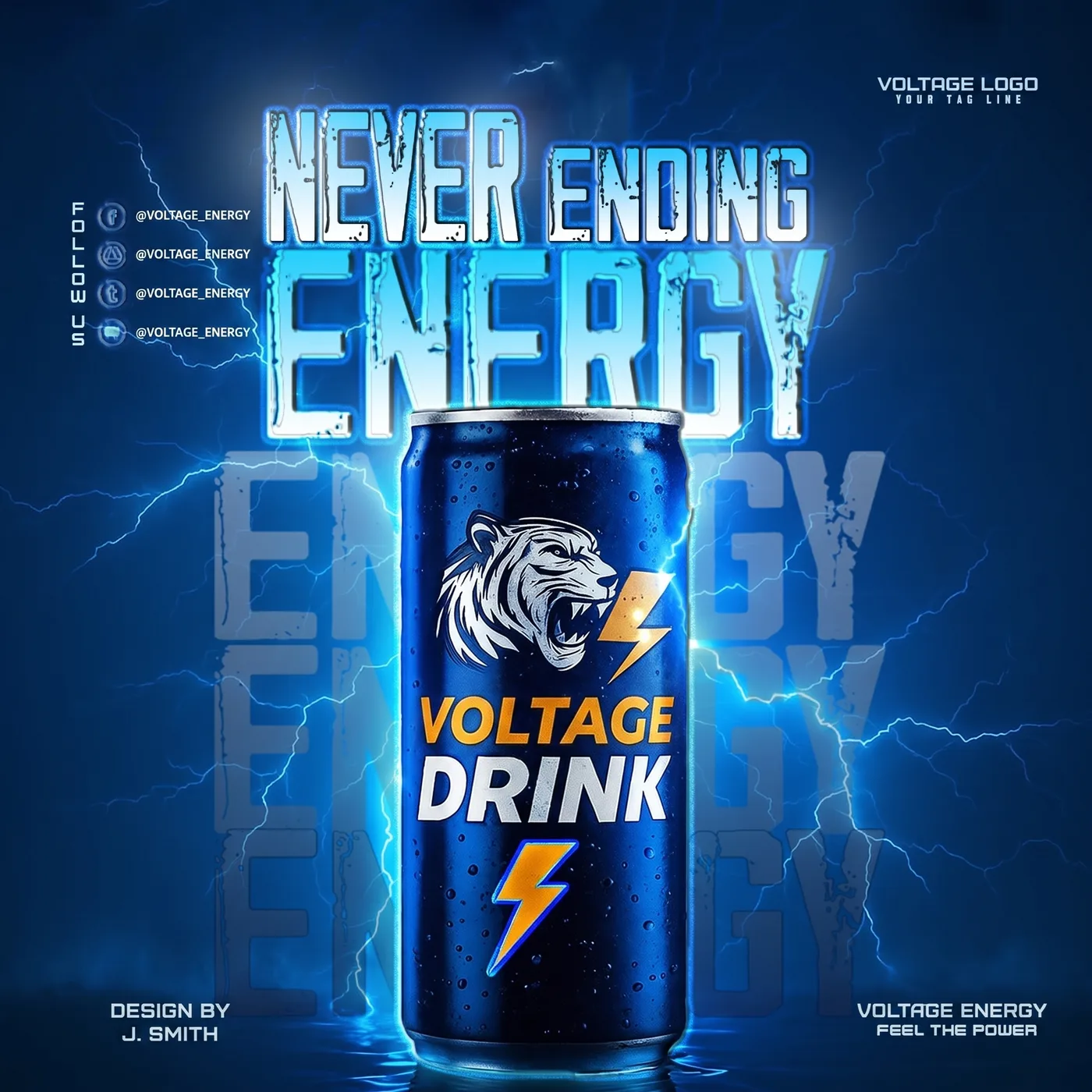 Voltage Energy Drink — an Instagram post for Voltage Energy