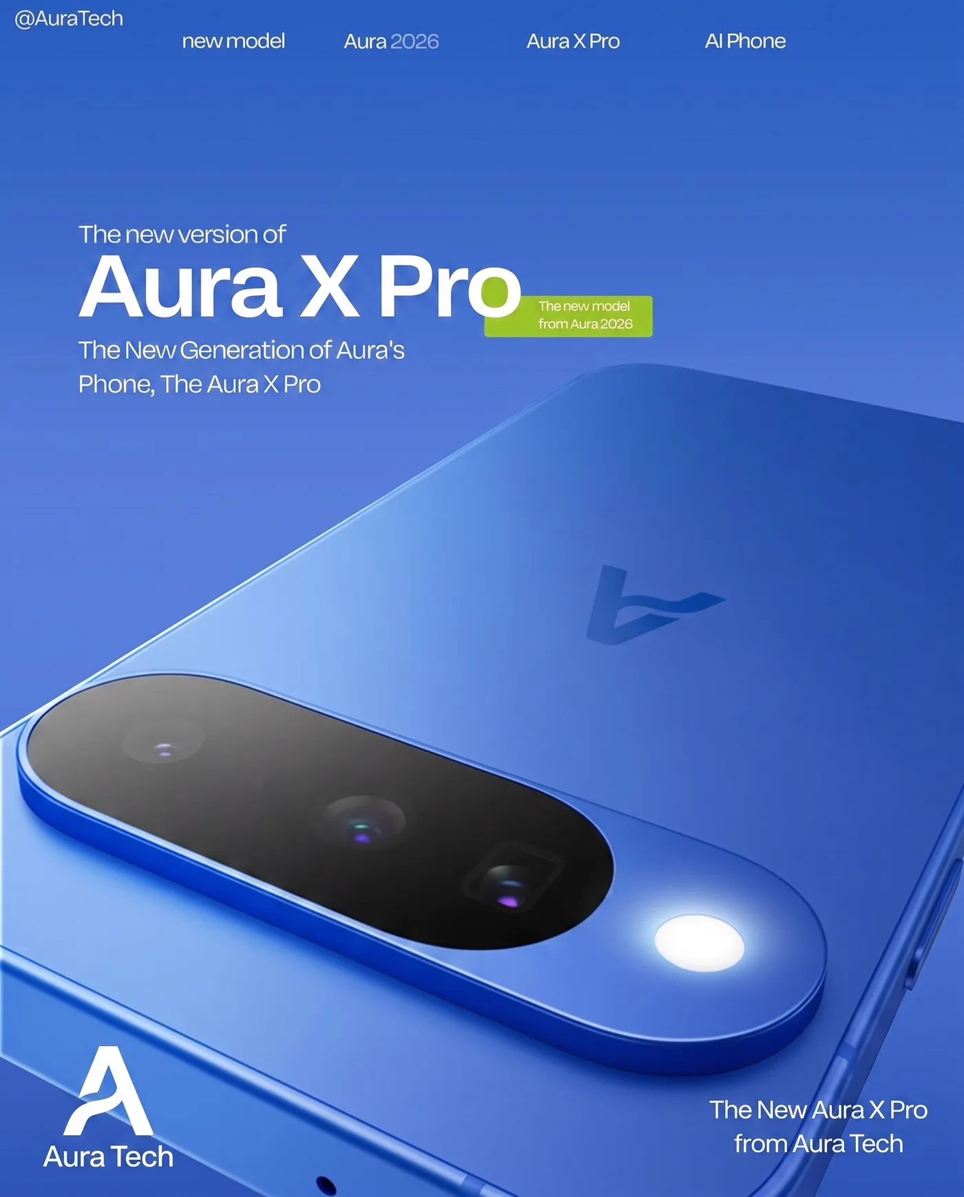 Aura X Pro Phone — an Instagram post for Aura Tech