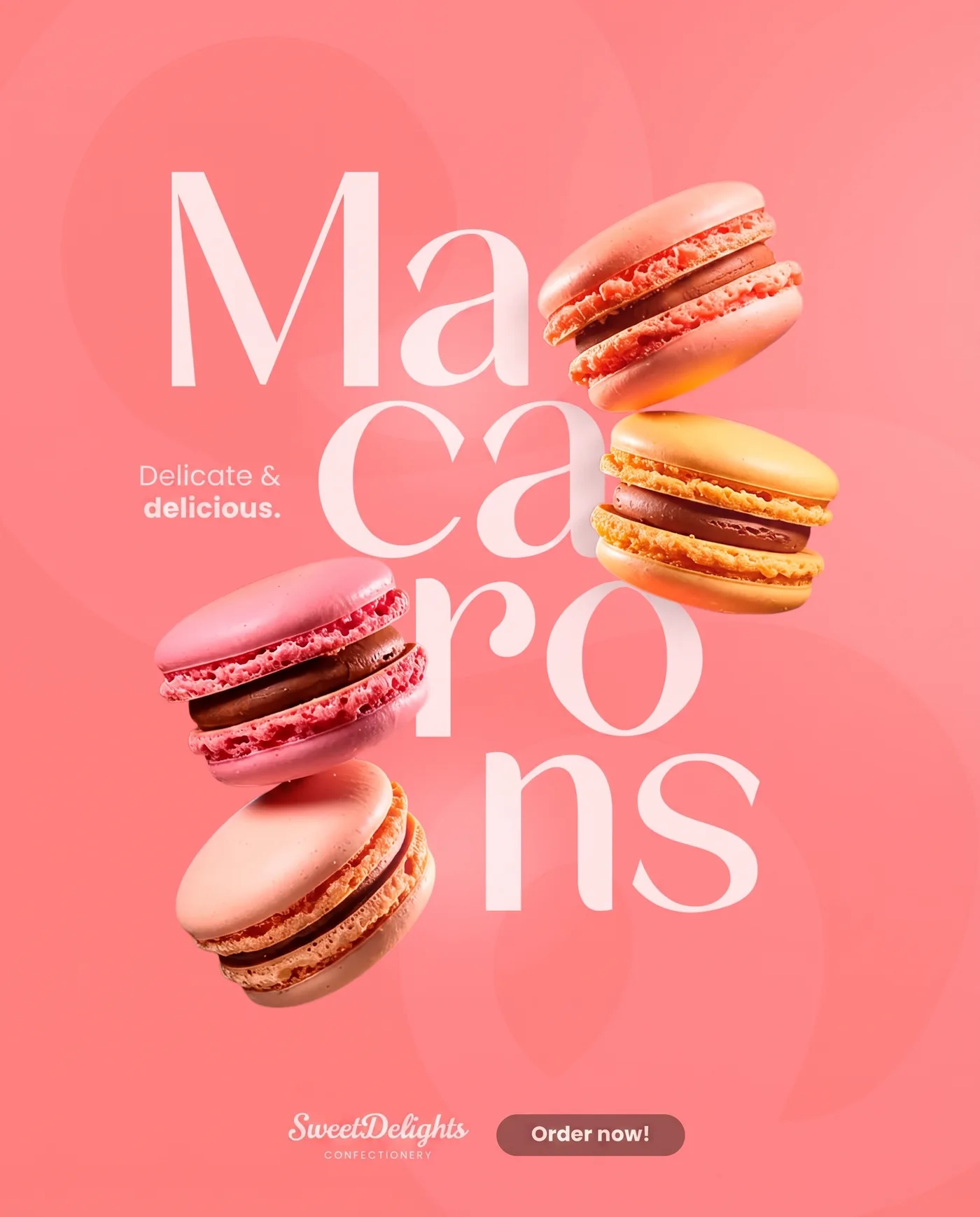 Delicious Macarons — an Instagram post for SweetDelights