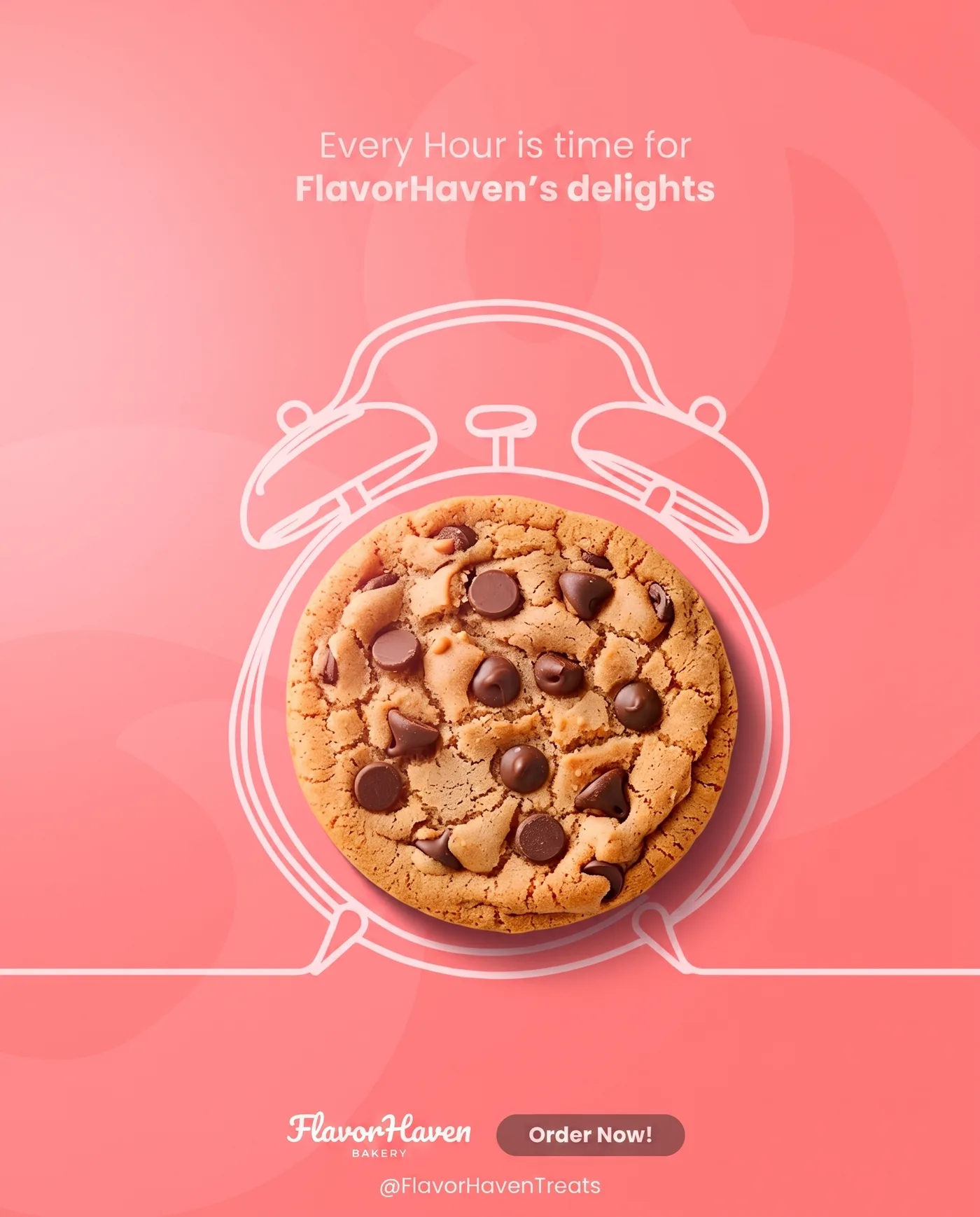 Cookie Time Delights — an Instagram post for FlavorHaven BAKERY