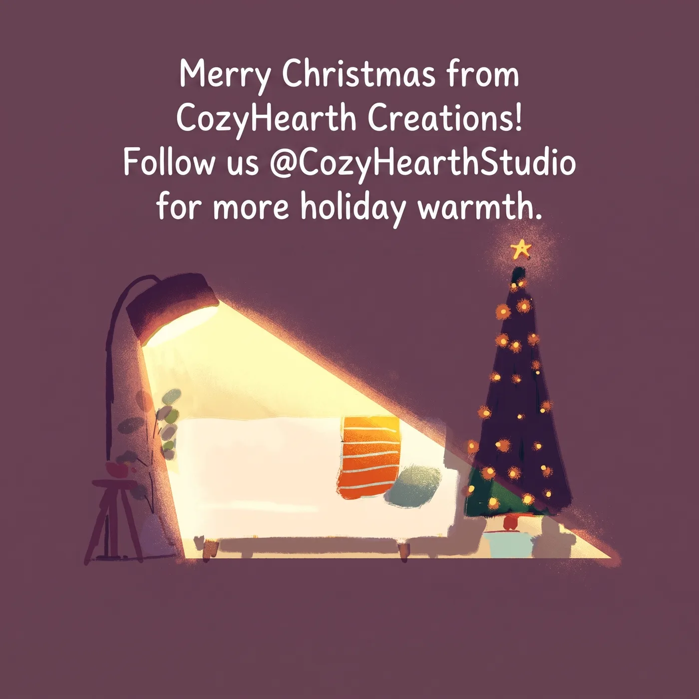 Merry Christmas Post — an Instagram post for CozyHearth Creations