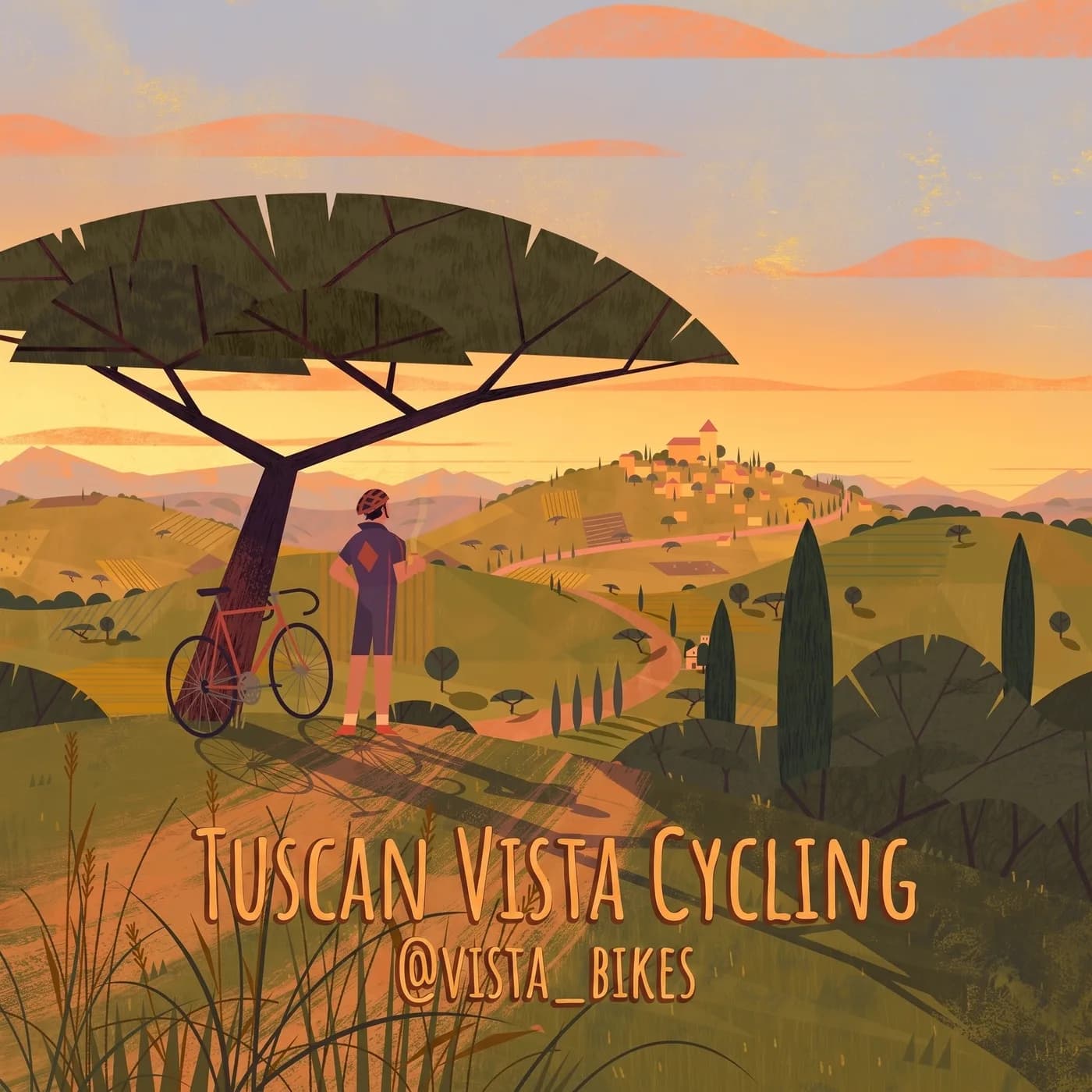 Tuscan Cycling Vista — an Instagram post for Vista Bikes